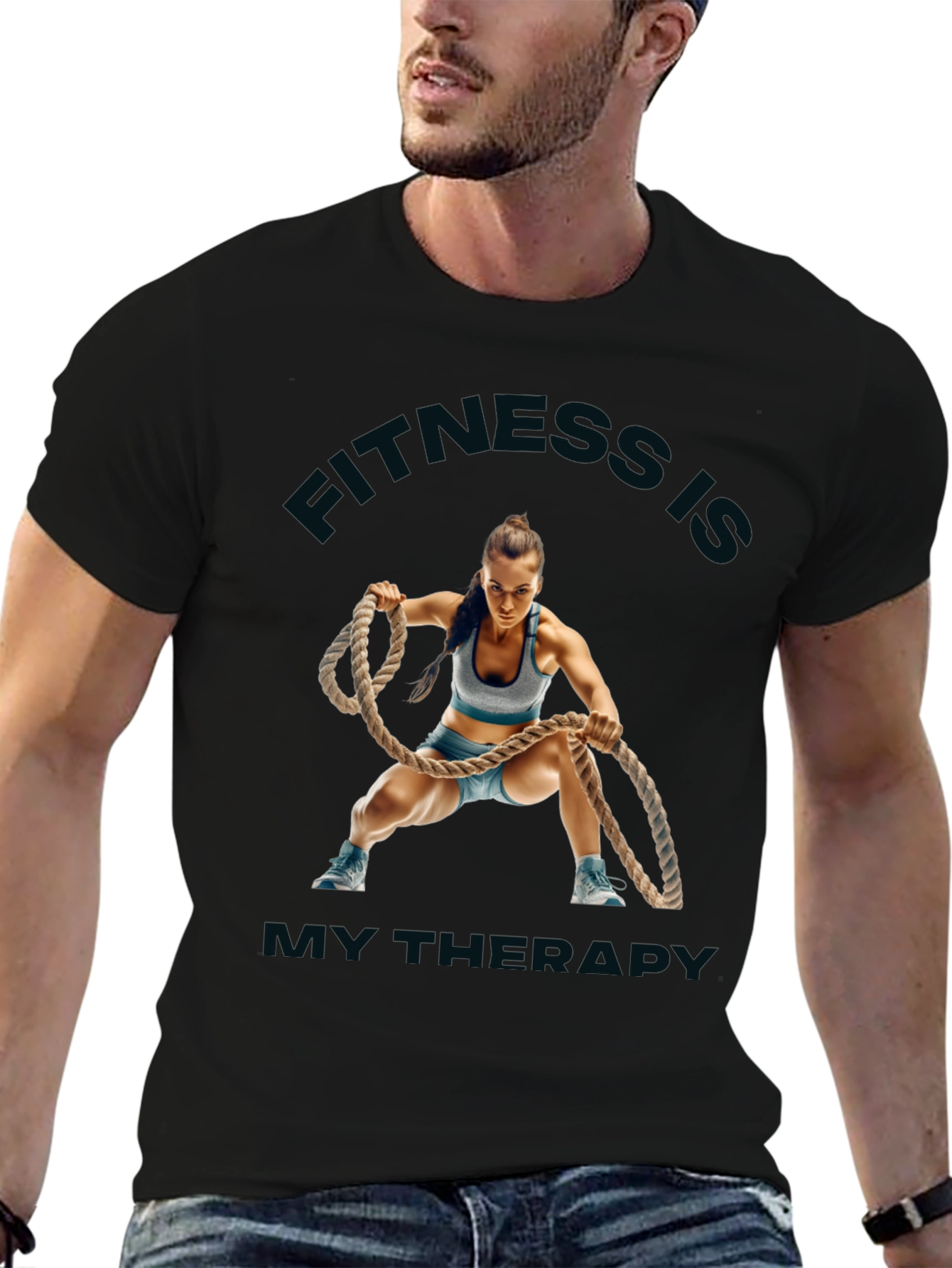 Fitness Therapy T-Shirt - Workout Motivation Tee