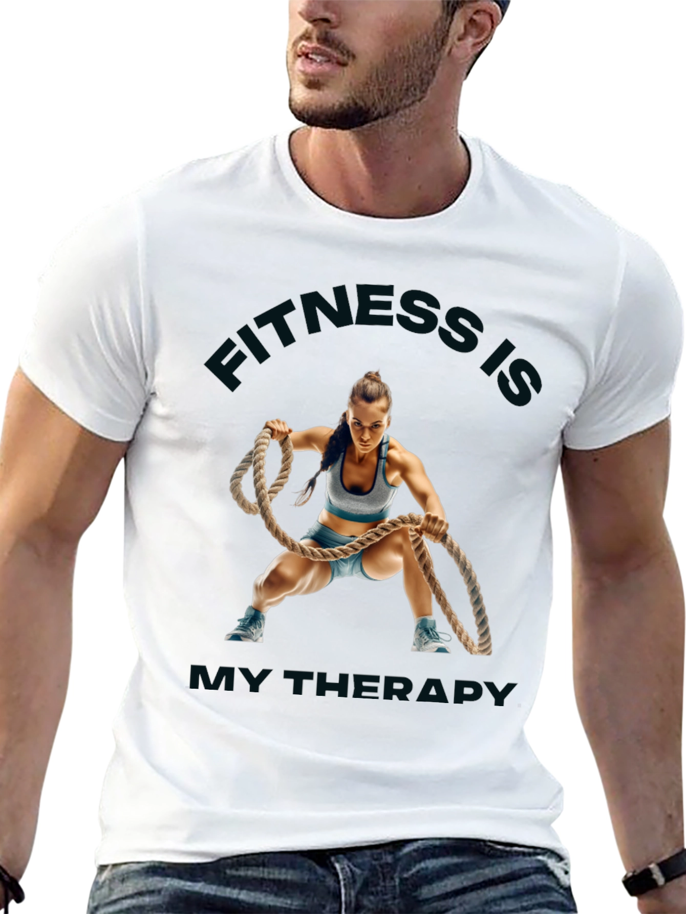 Fitness Therapy T-Shirt - Workout Motivation Tee