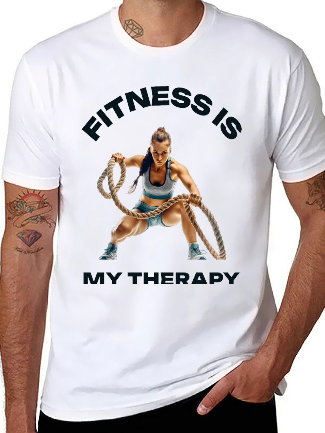 Fitness Therapy T-Shirt - Workout Motivation Tee