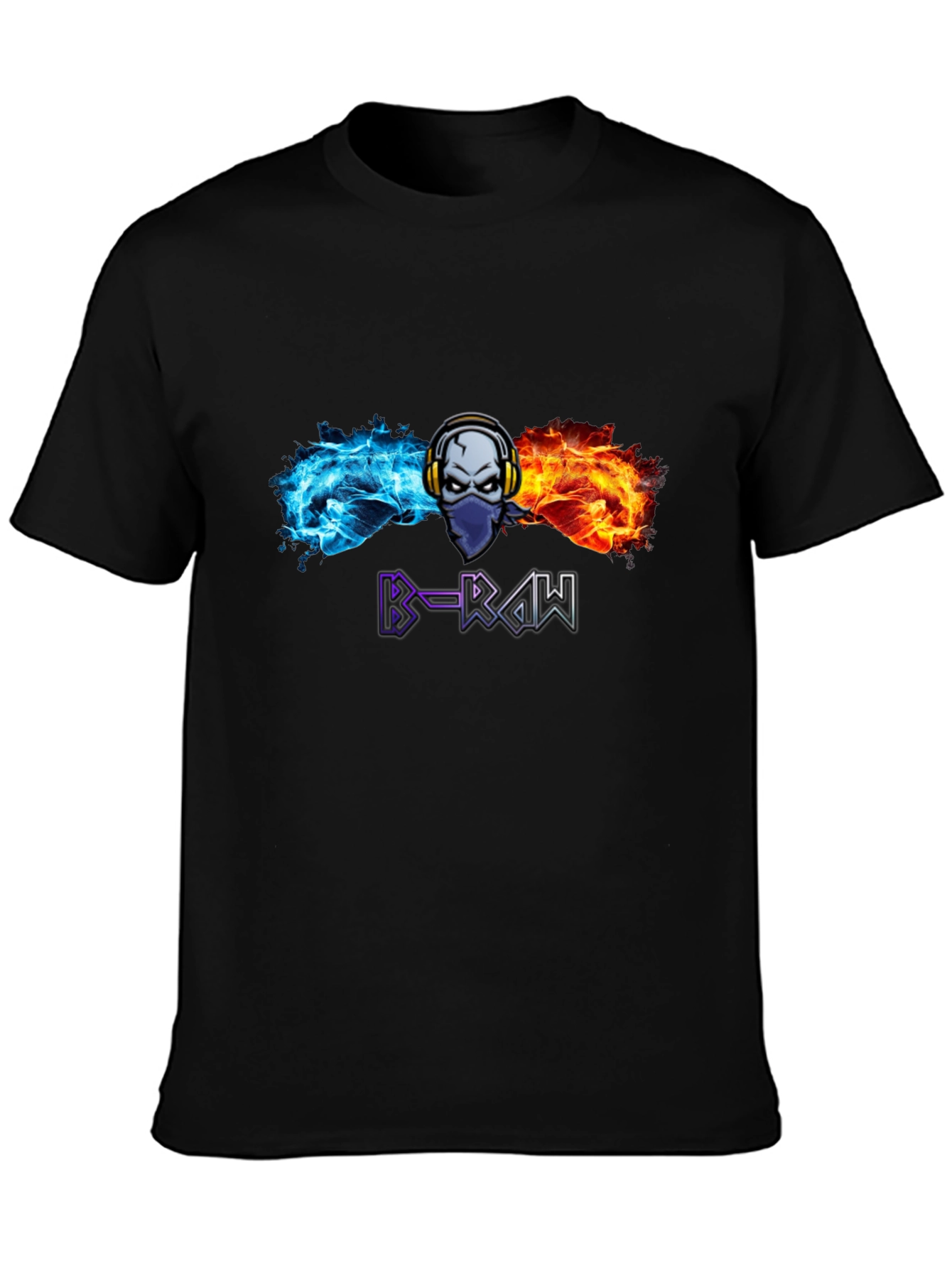 B-RAW Graphic T-Shirt - Skull Headphones Tee