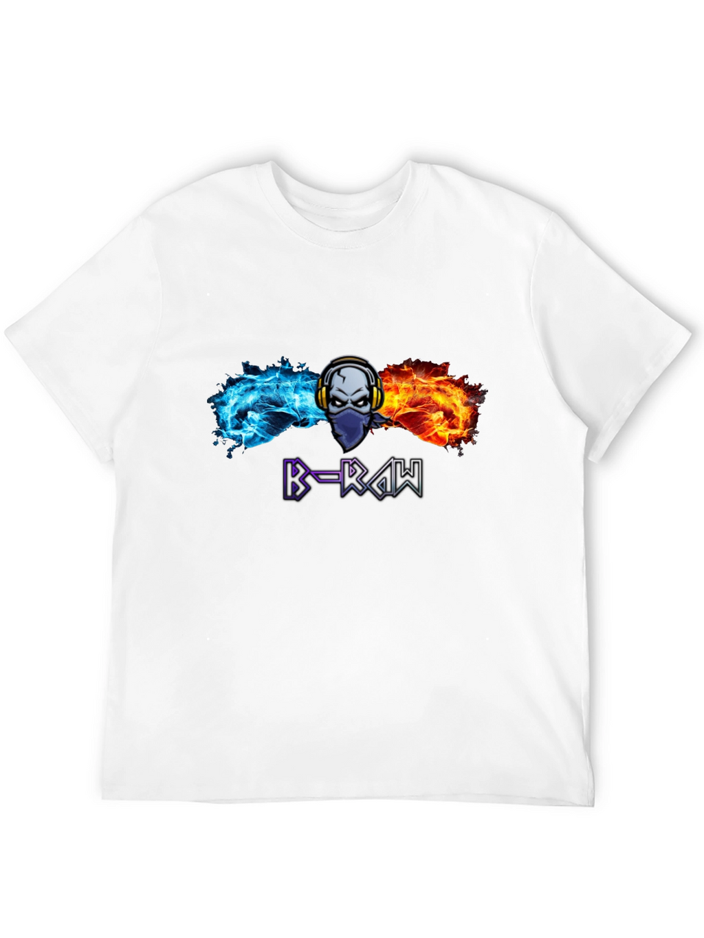 B-RAW Graphic T-Shirt - Skull Headphones Tee