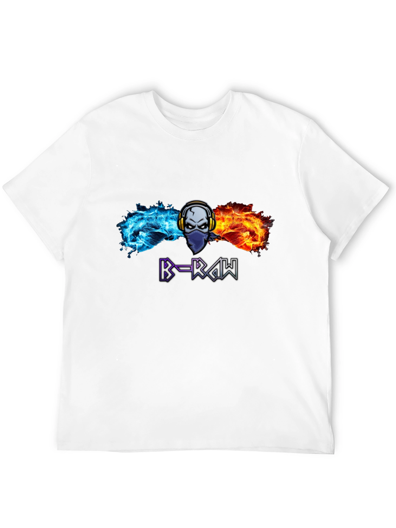 B-RAW Graphic T-Shirt - Skull Headphones Tee