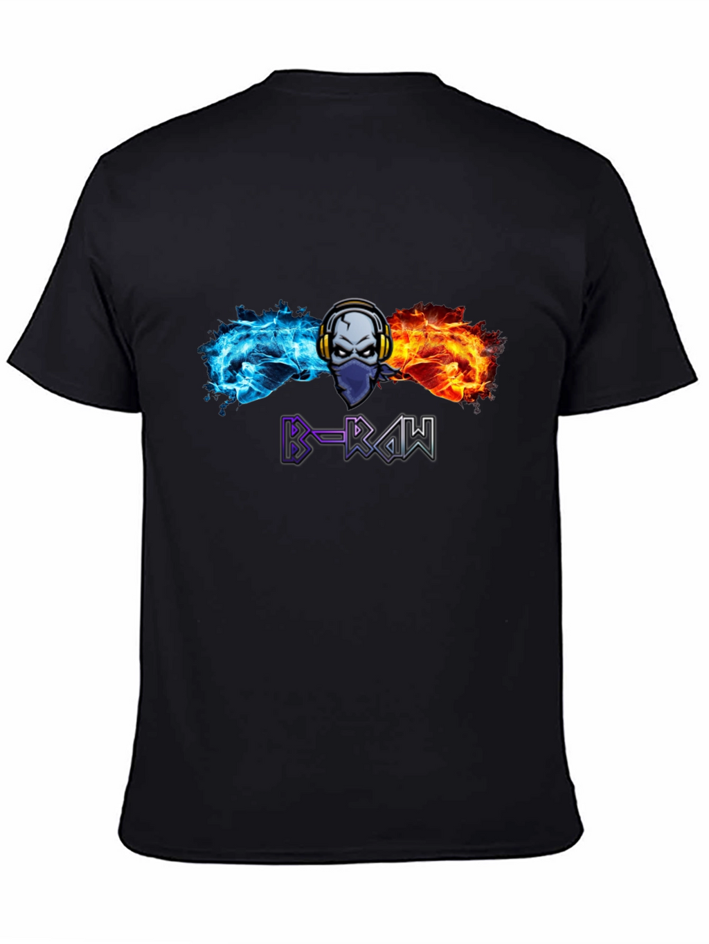 B-RAW Graphic T-Shirt - Skull Headphones Tee