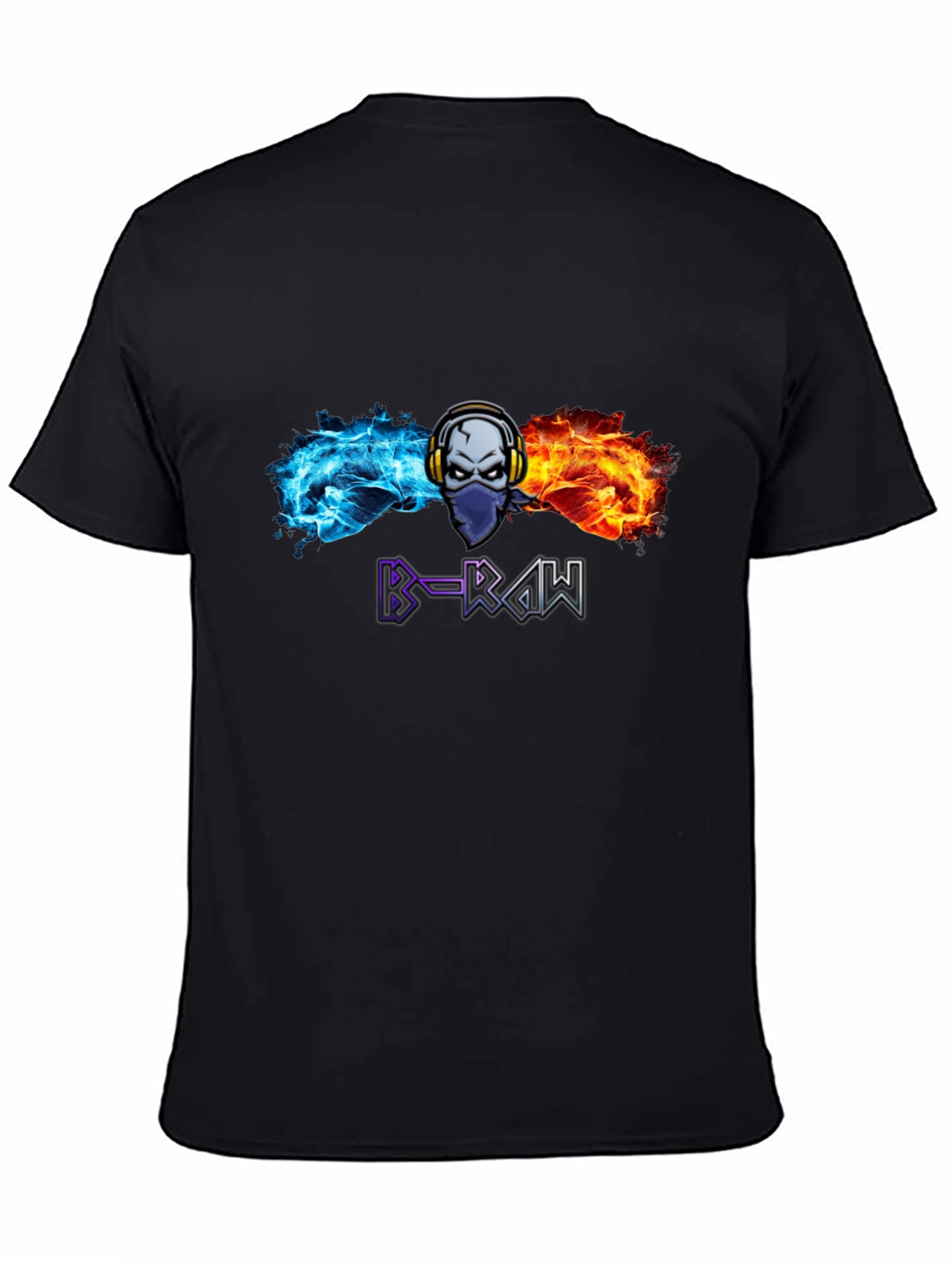 B-RAW Graphic T-Shirt - Skull Headphones Tee