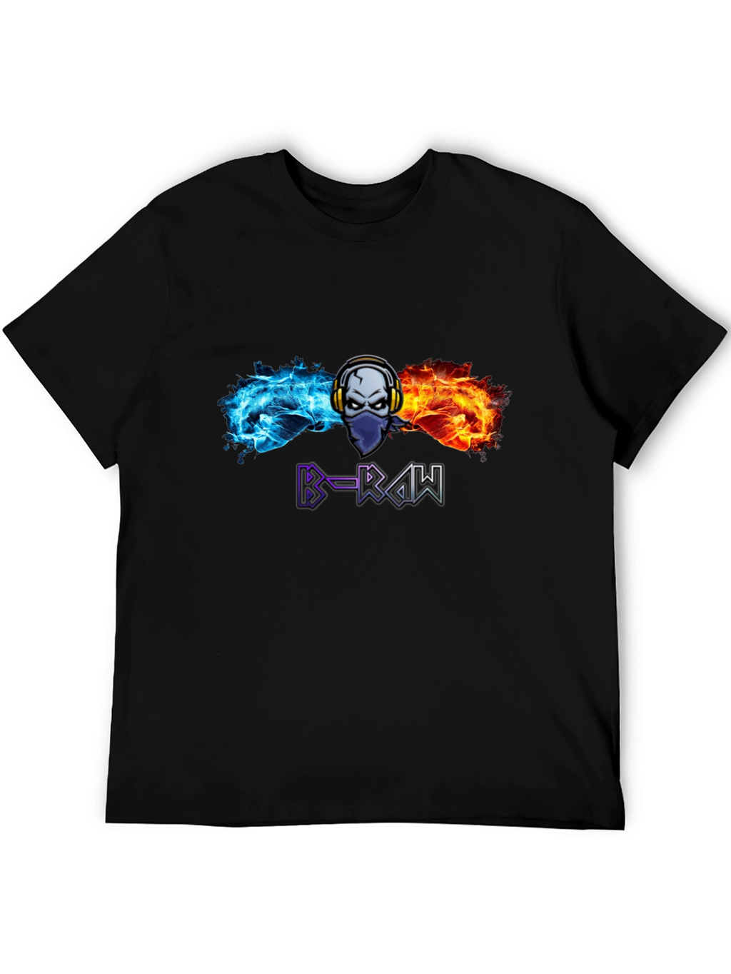 B-RAW Graphic T-Shirt - Skull Headphones Tee