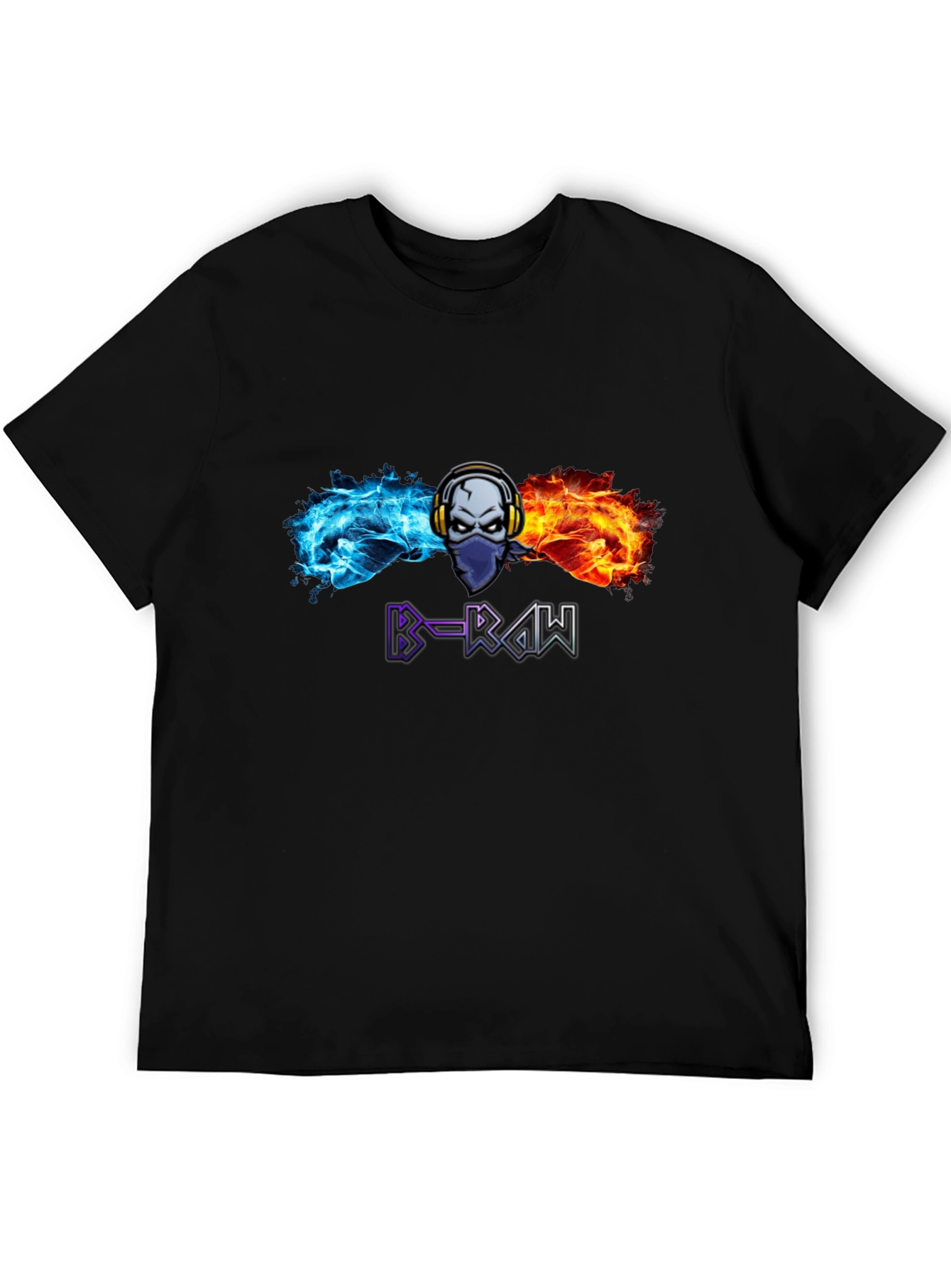 B-RAW Graphic T-Shirt - Skull Headphones Tee