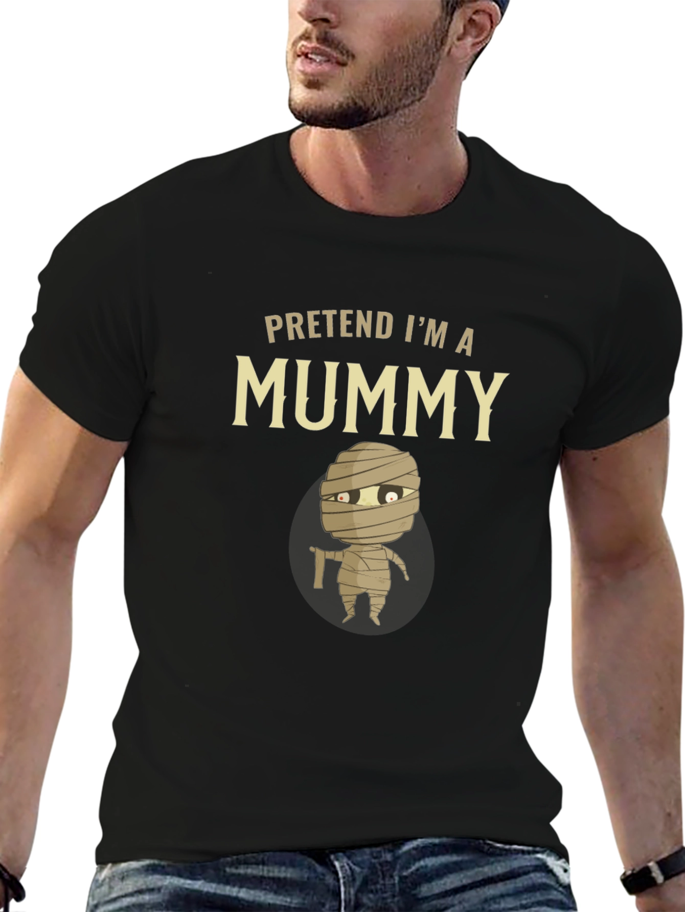 Pretend Im A Mummy T-Shirt - Halloween Costume Tee