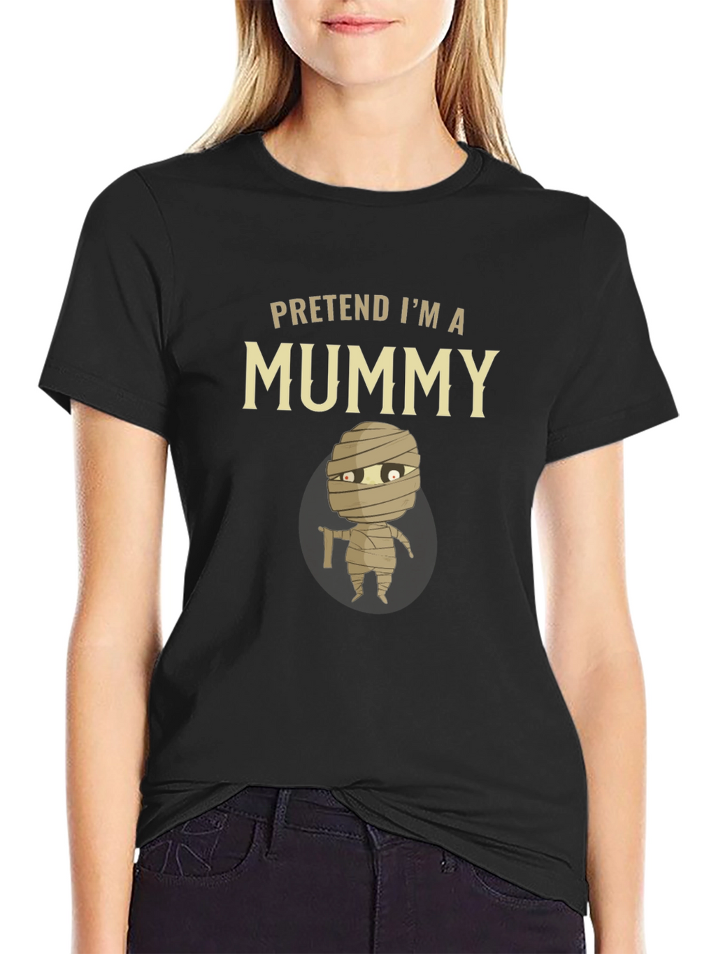 Pretend Im A Mummy T-Shirt - Halloween Costume Tee