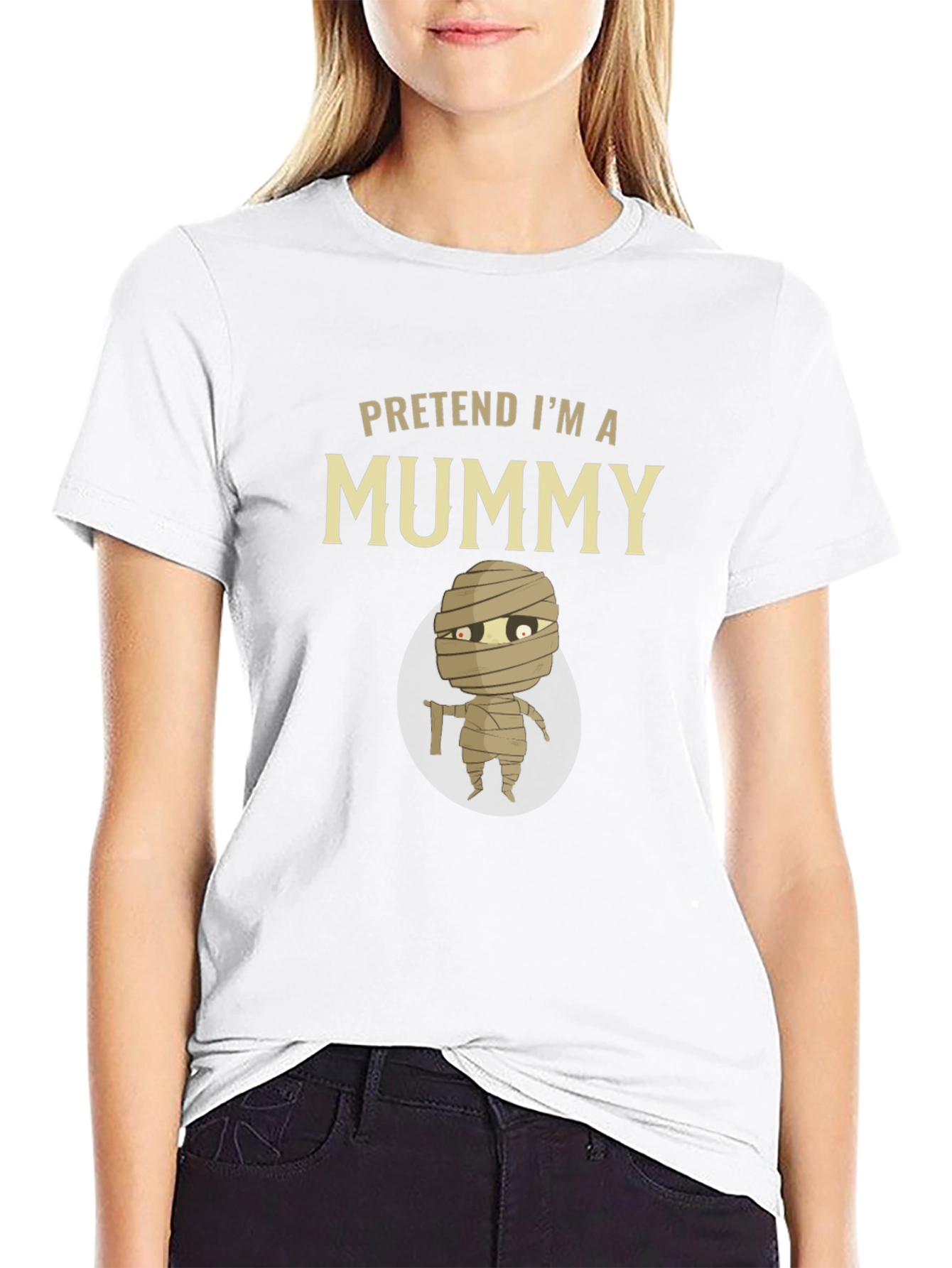 Pretend Im A Mummy T-Shirt - Halloween Costume Tee
