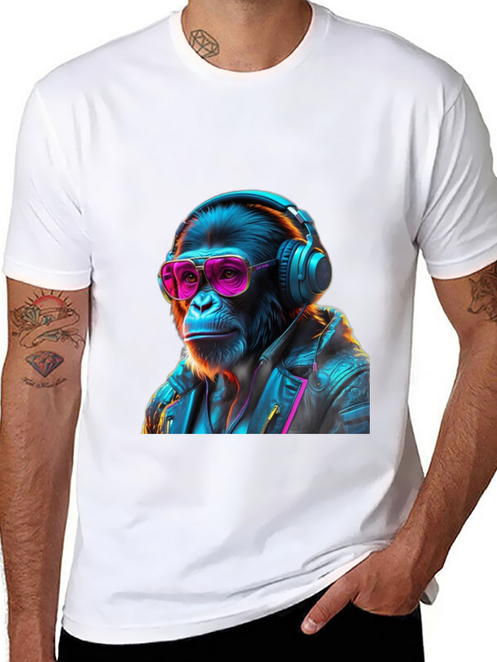 Retro Monkey DJ Graphic Tee