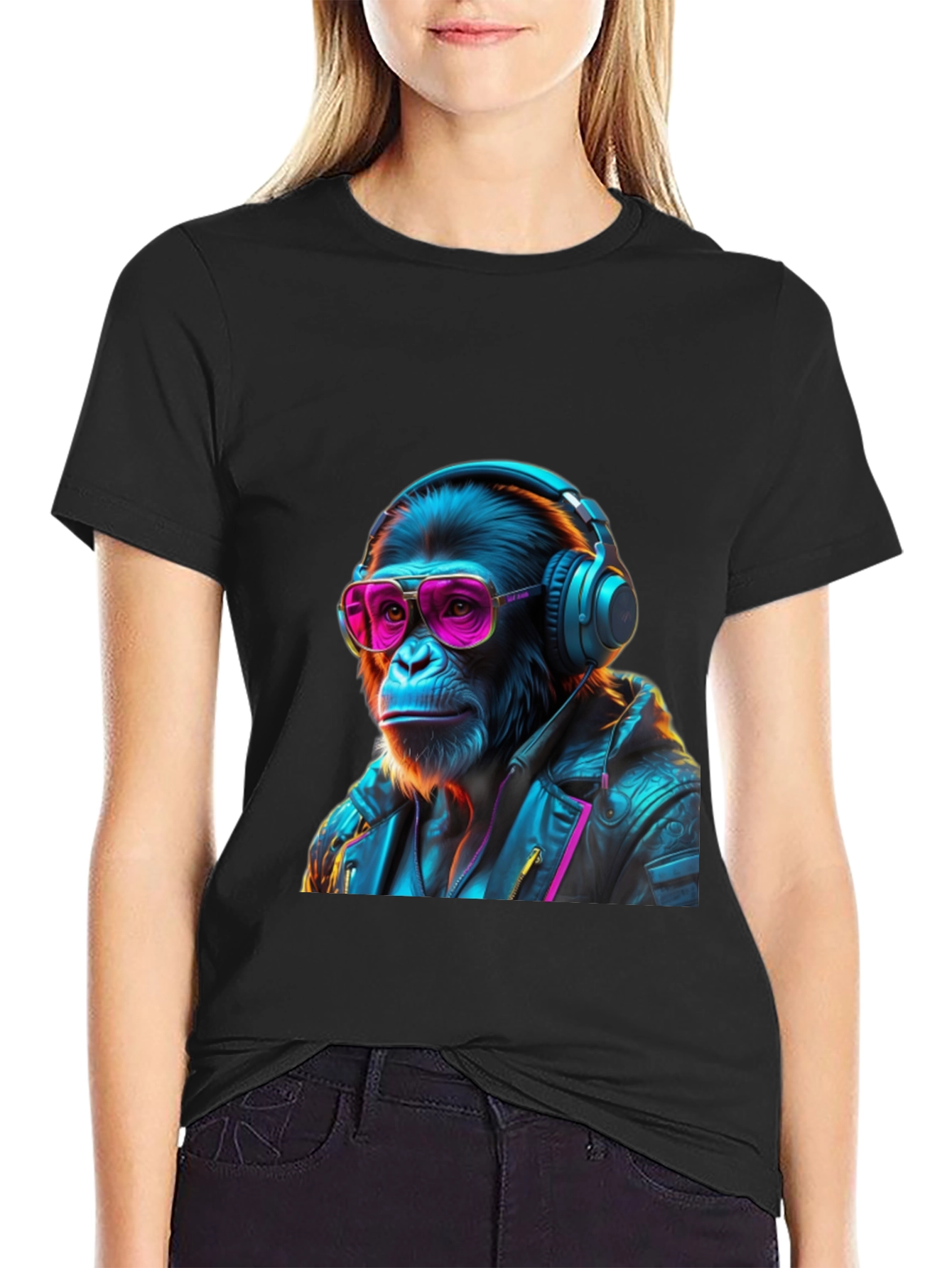 Retro Monkey DJ Graphic Tee