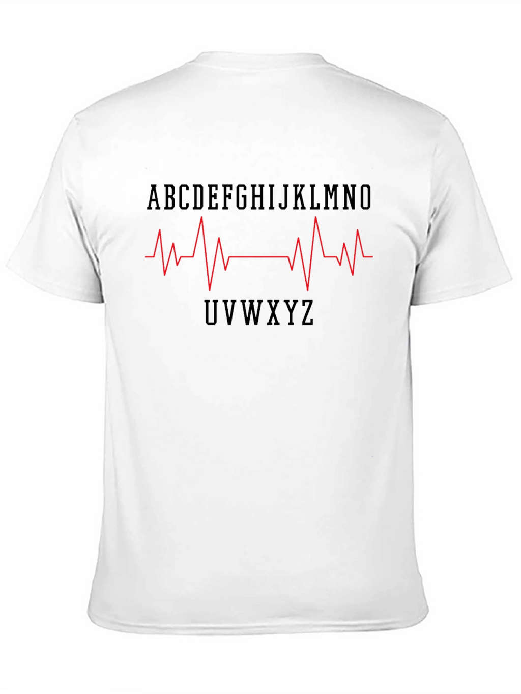 Alphabet Heartbeat Graphic Tee - Stylish Mens T-Shirt