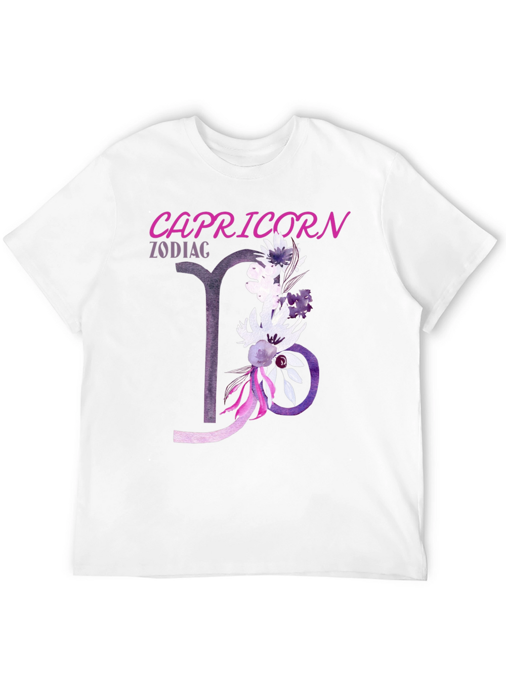 Capricorn Zodiac Flower Graphic Tee