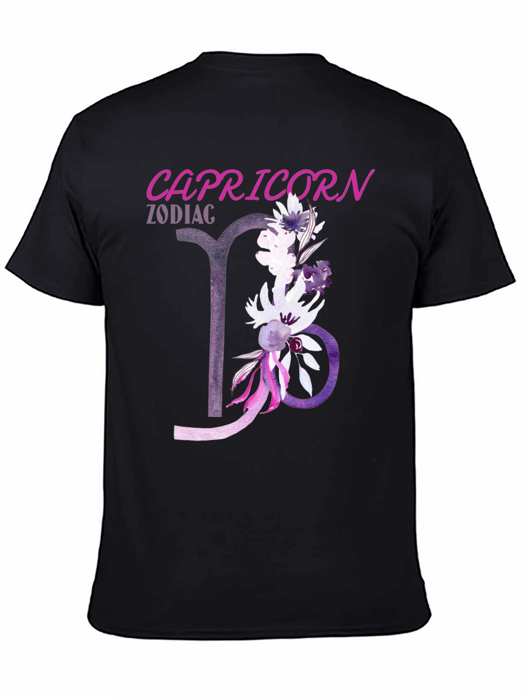 Capricorn Zodiac Flower Graphic Tee