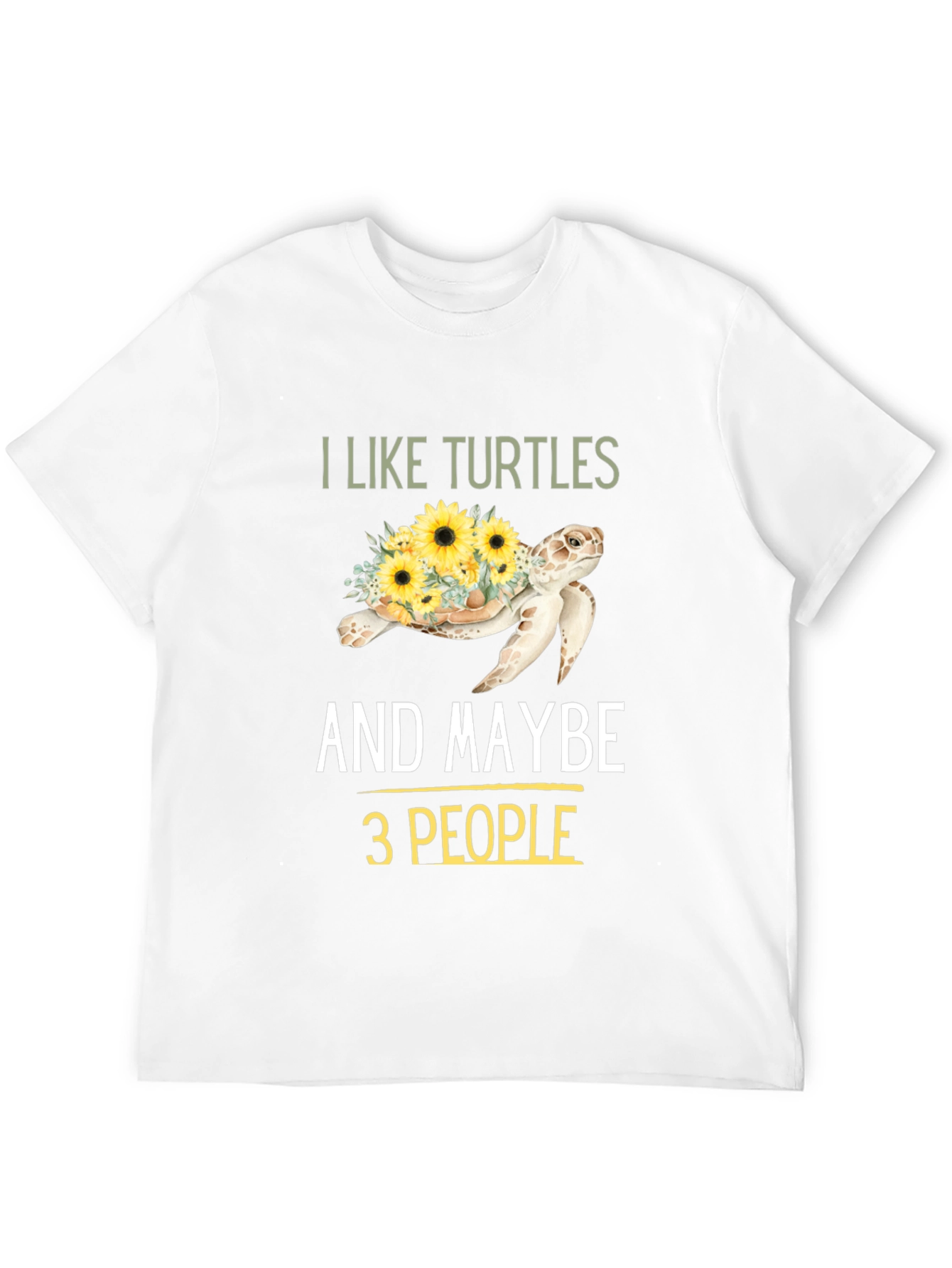 I Like Turtles & Maybe 3 People Graphic Tee