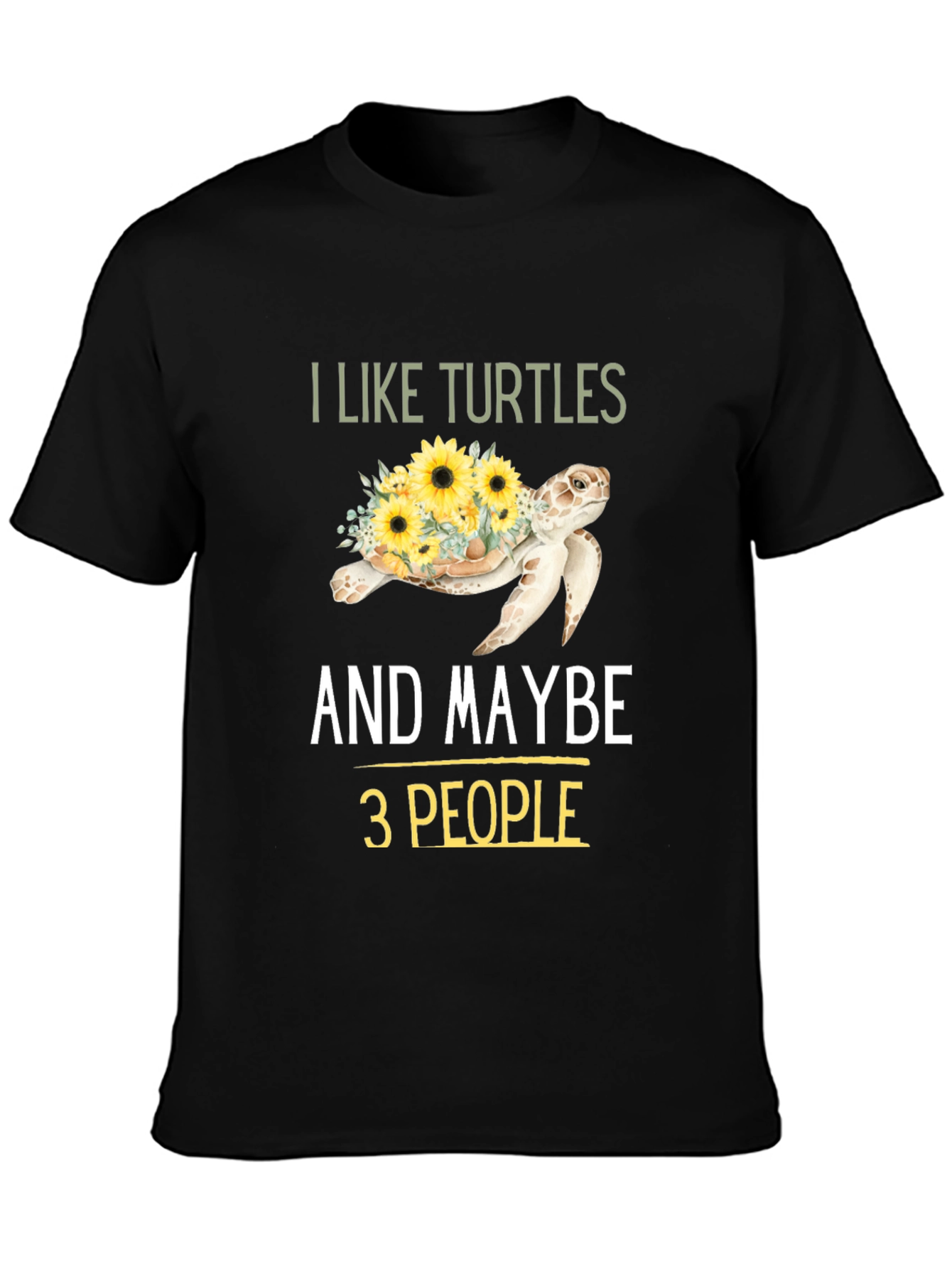 I Like Turtles & Maybe 3 People Graphic Tee