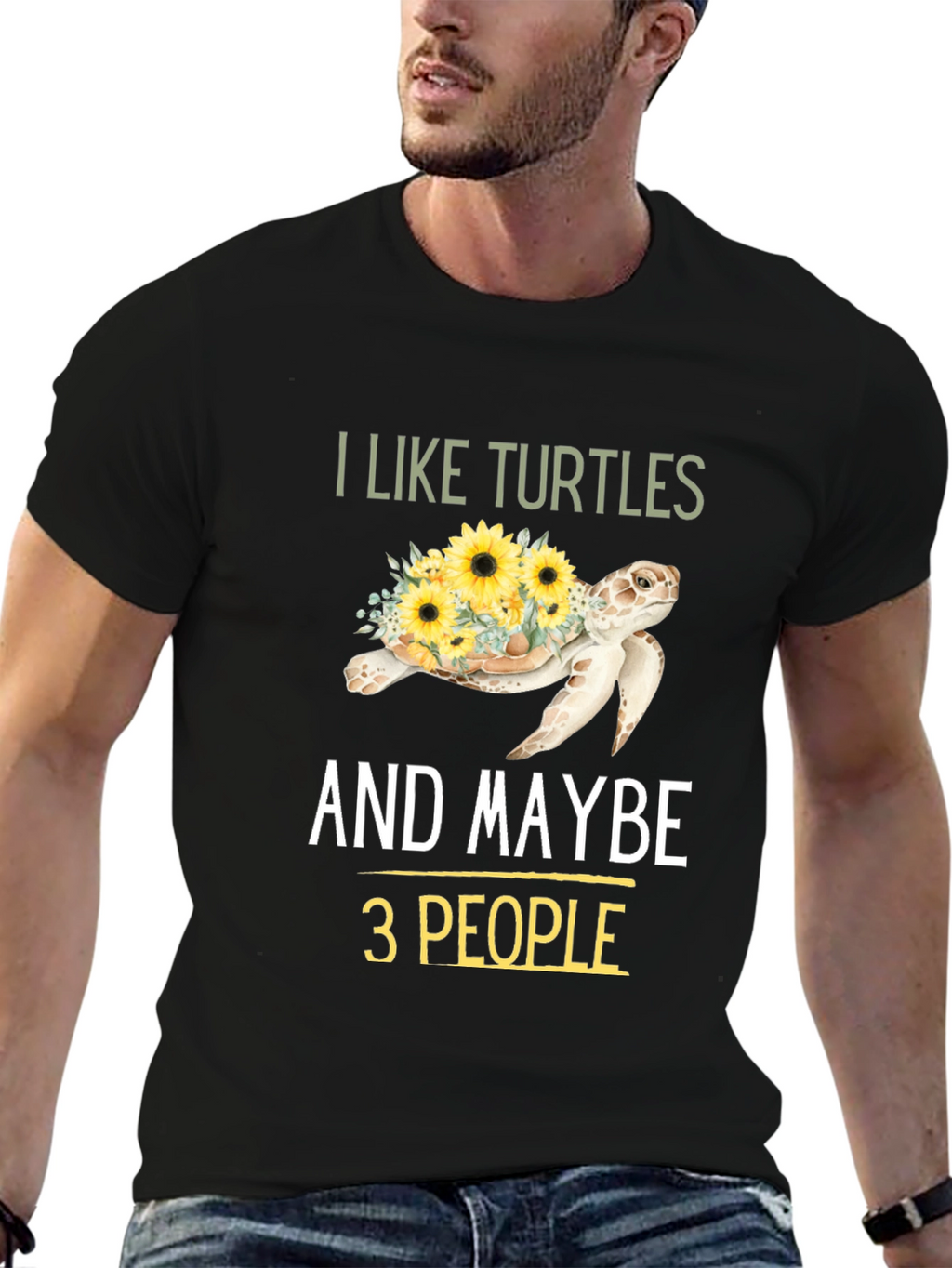 I Like Turtles & Maybe 3 People Graphic Tee