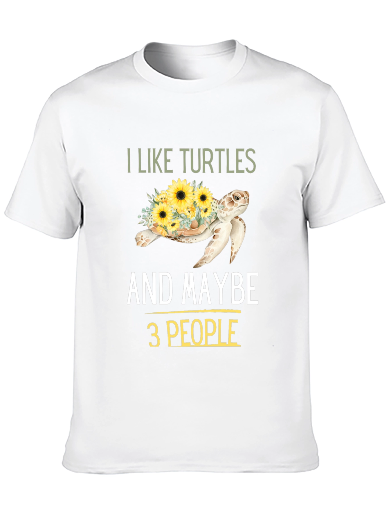 I Like Turtles & Maybe 3 People Graphic Tee