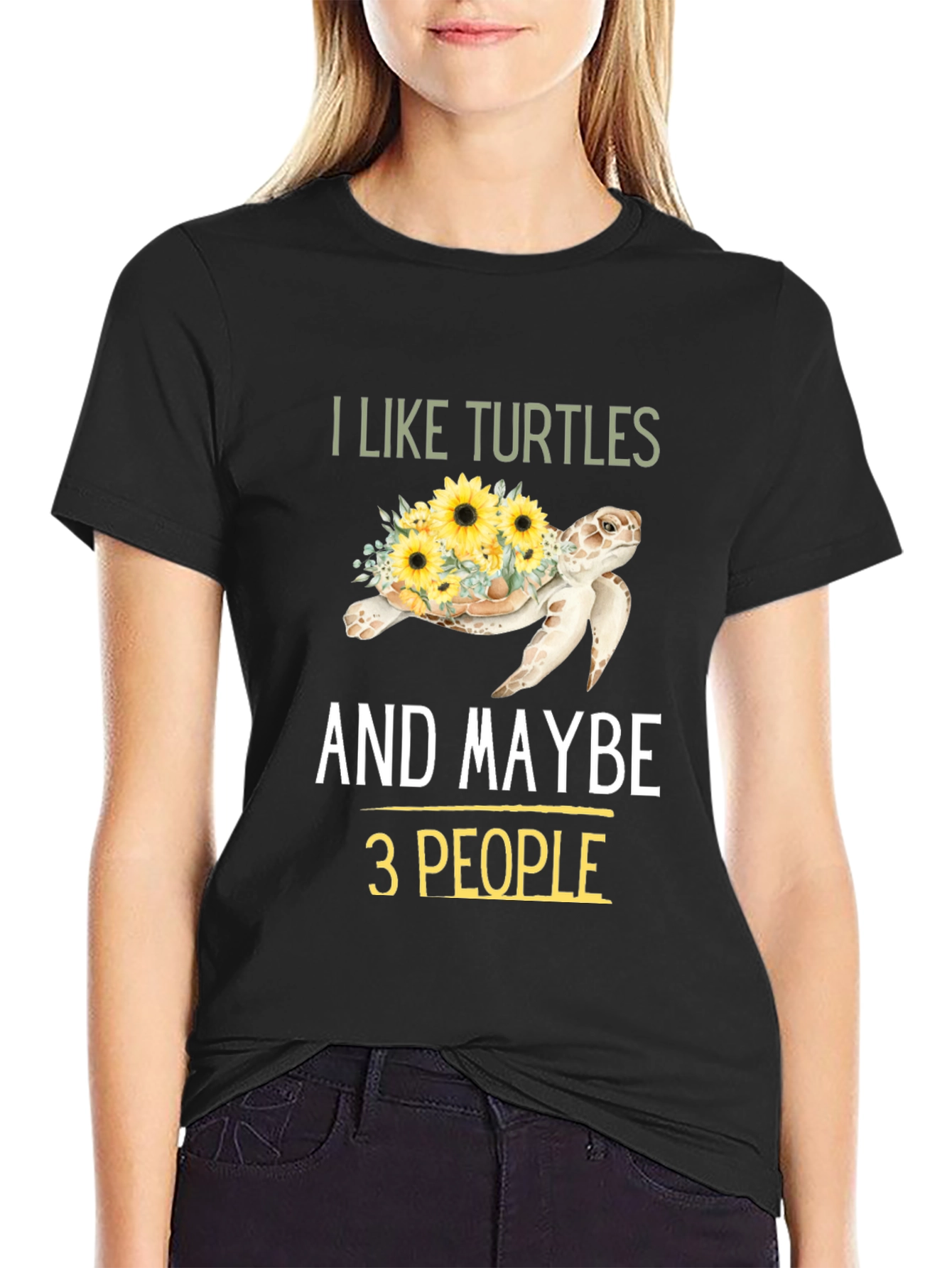 I Like Turtles & Maybe 3 People Graphic Tee