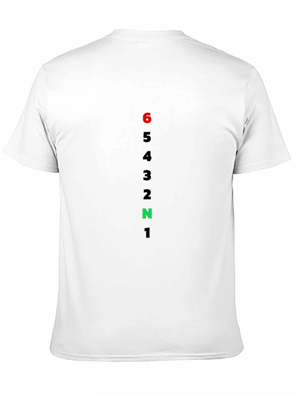 Motorcycle Gear Shift Pattern T-Shirt - Black