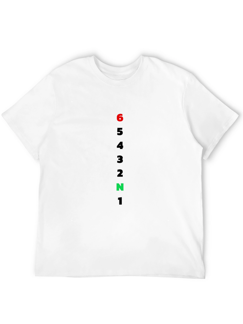 Motorcycle Gear Shift Pattern T-Shirt - Black