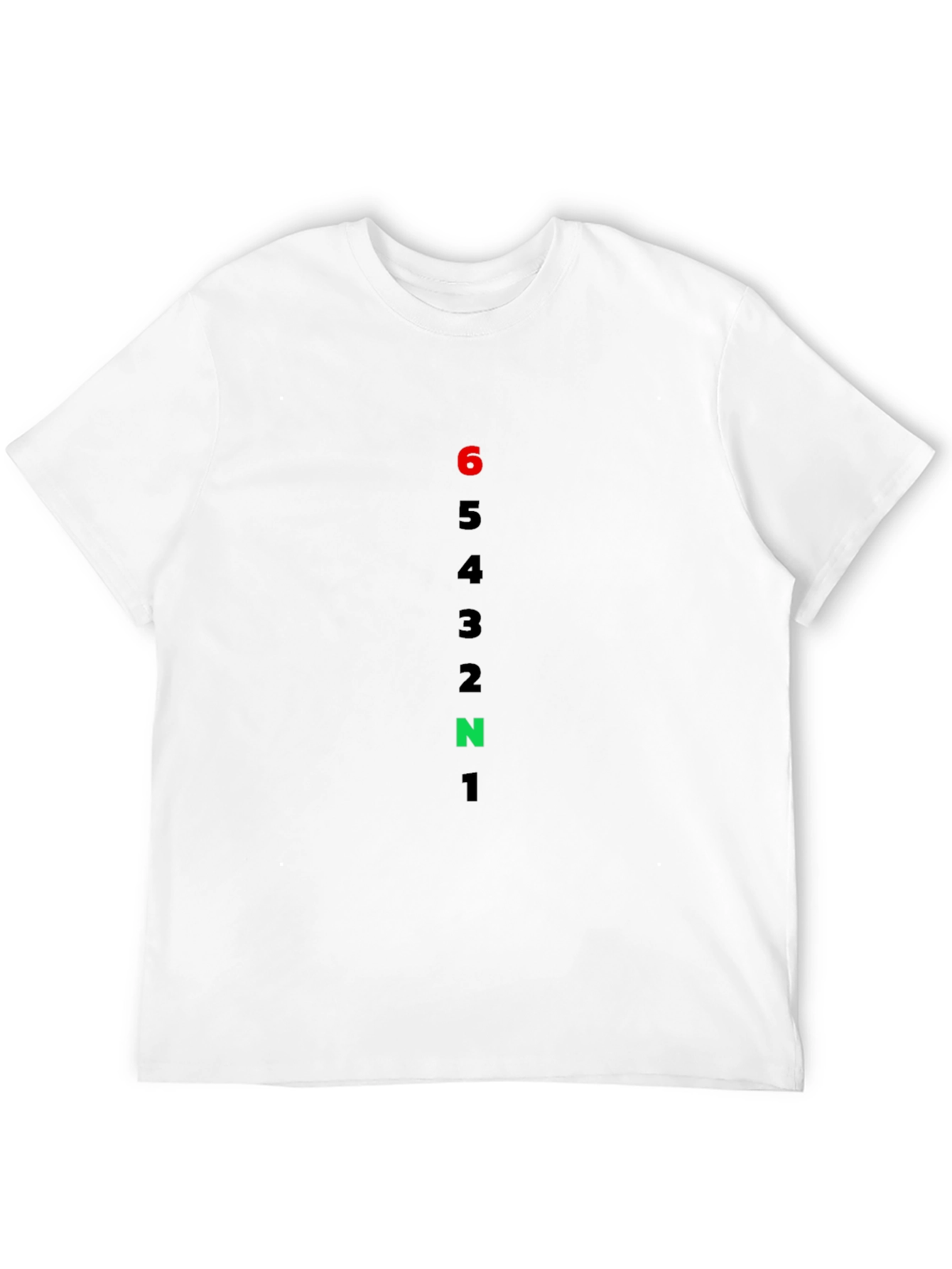 Motorcycle Gear Shift Pattern T-Shirt - Black