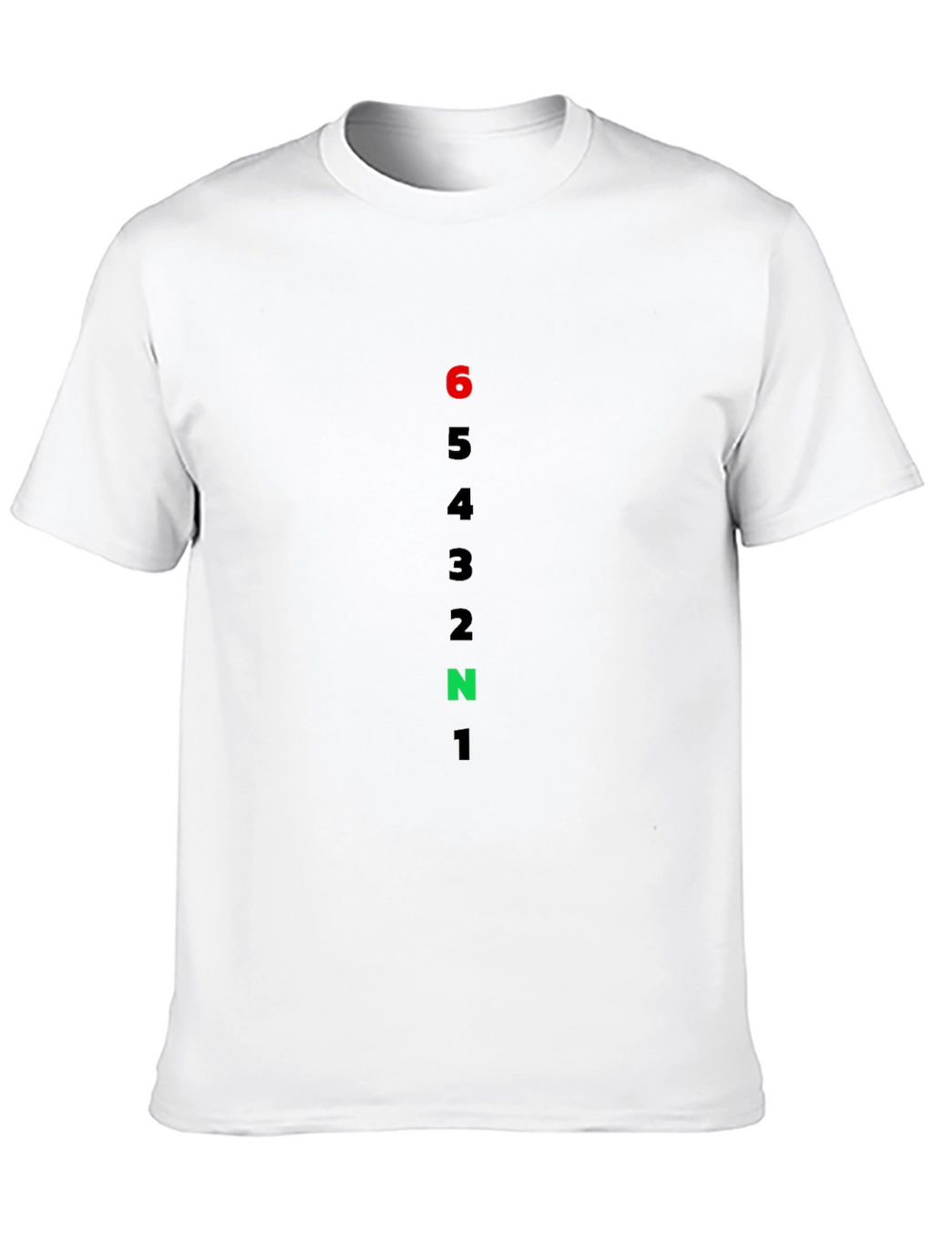 Motorcycle Gear Shift Pattern T-Shirt - Black