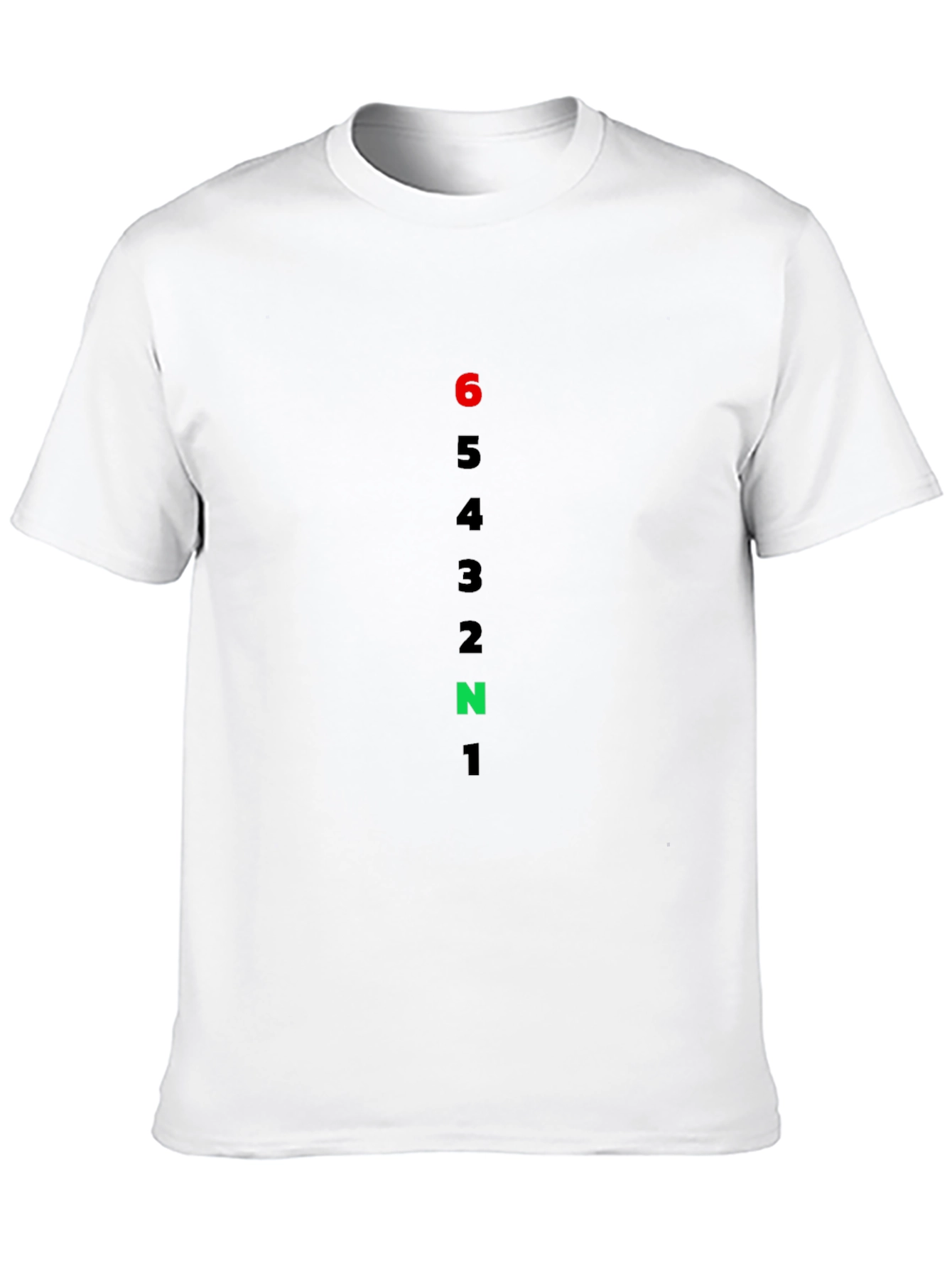 Motorcycle Gear Shift Pattern T-Shirt - Black