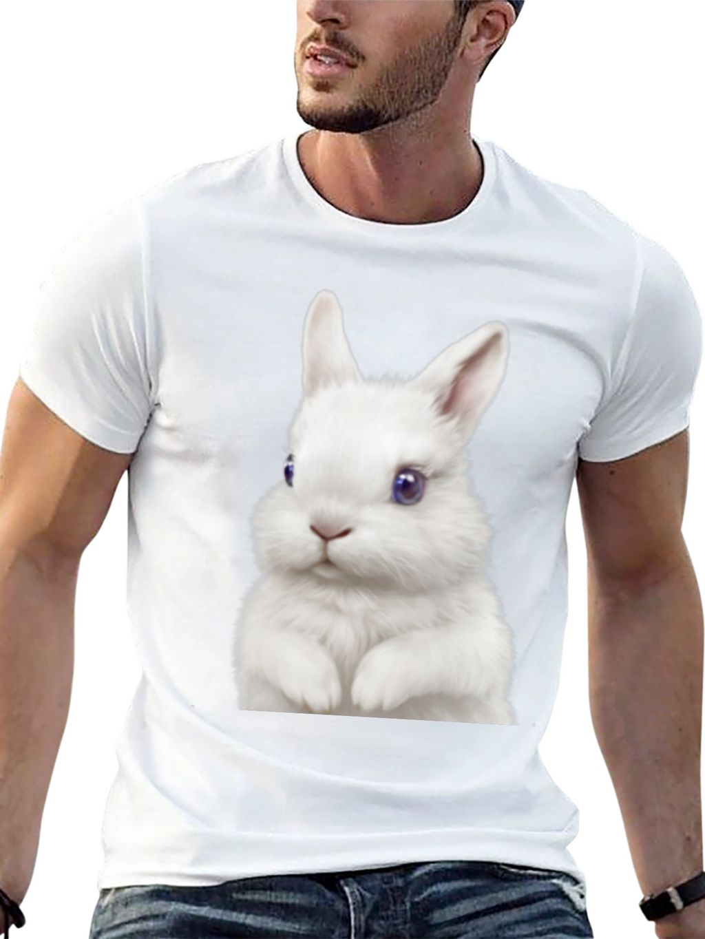 Bunny Graphic Black T-Shirt