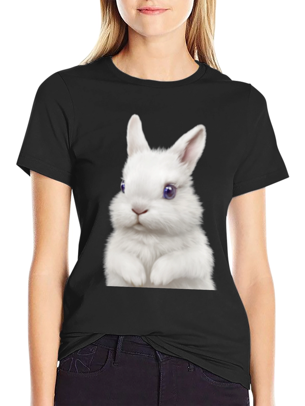 Bunny Graphic Black T-Shirt