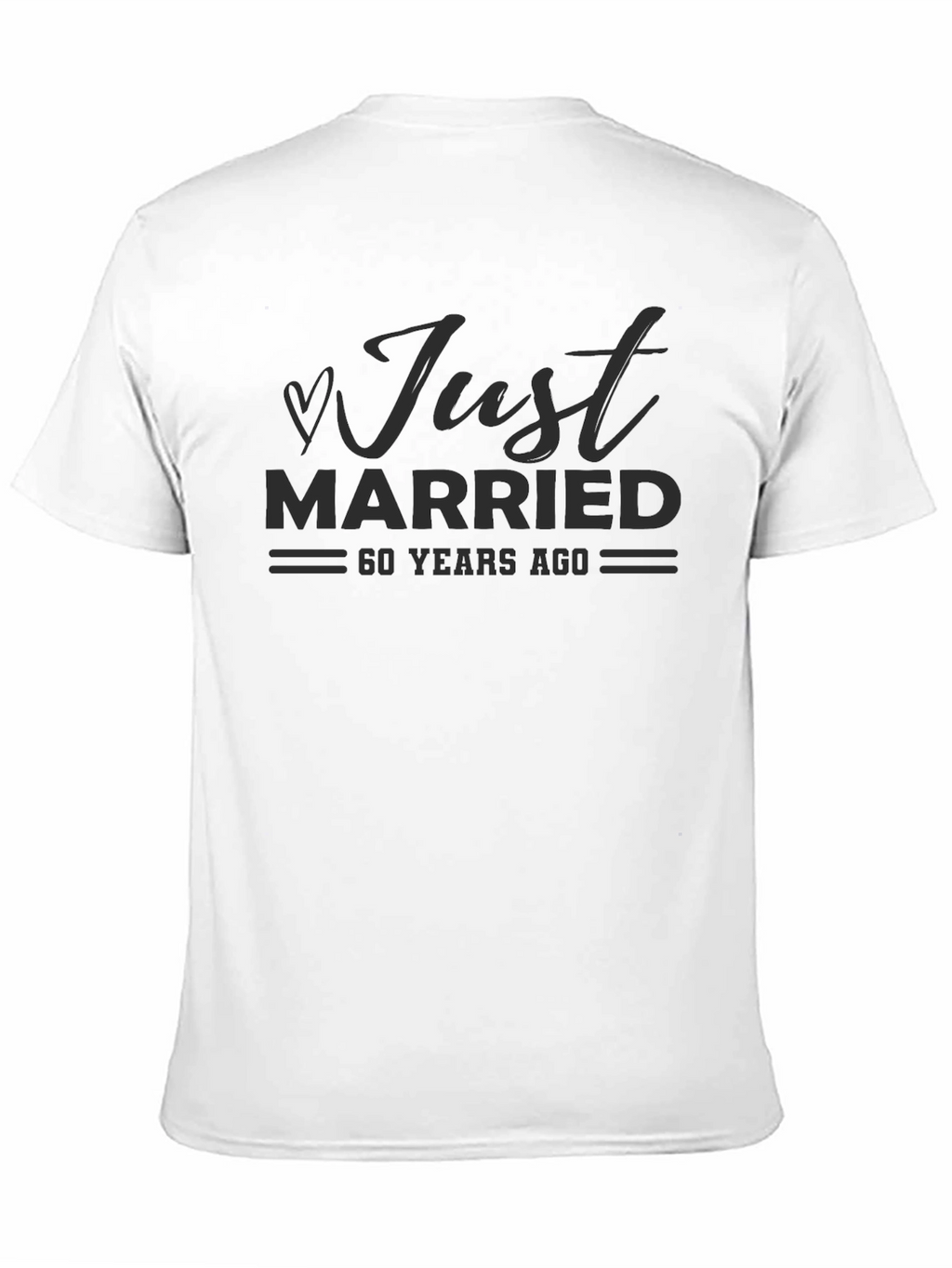 Just Married 60 Years Ago Black T-Shirt