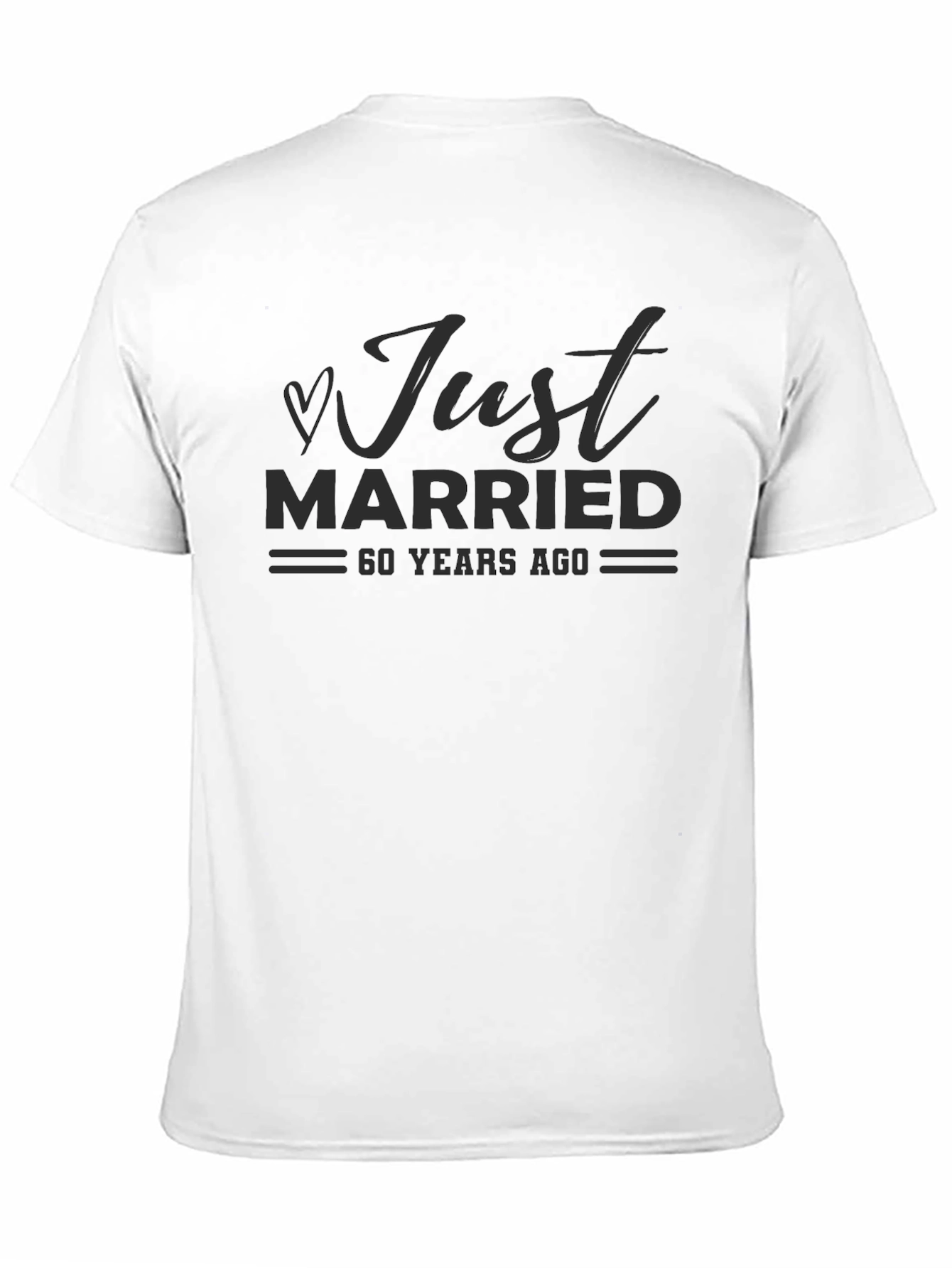 Just Married 60 Years Ago Black T-Shirt