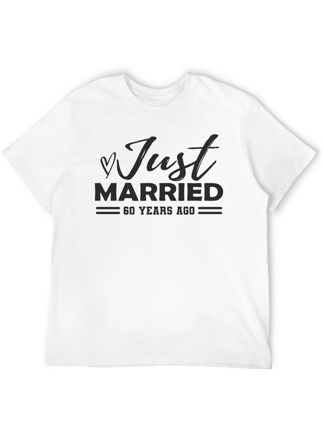 Just Married 60 Years Ago Black T-Shirt