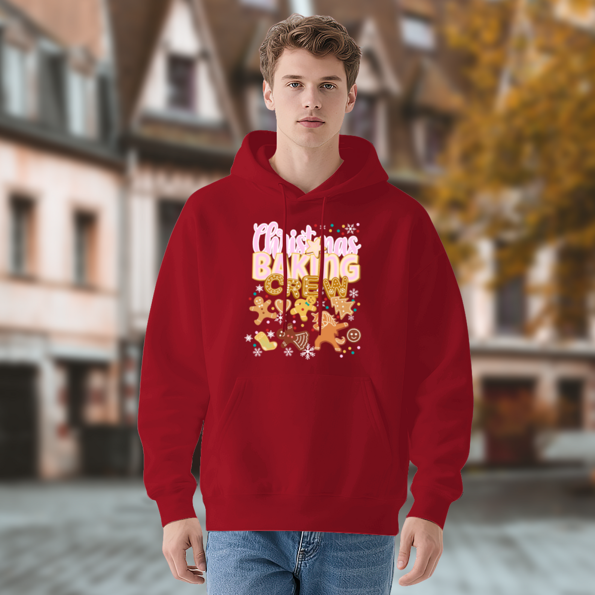 Christmas Baking Crew Hoodie - Holiday Kitchen Graphic Sweatshirt for Bakers