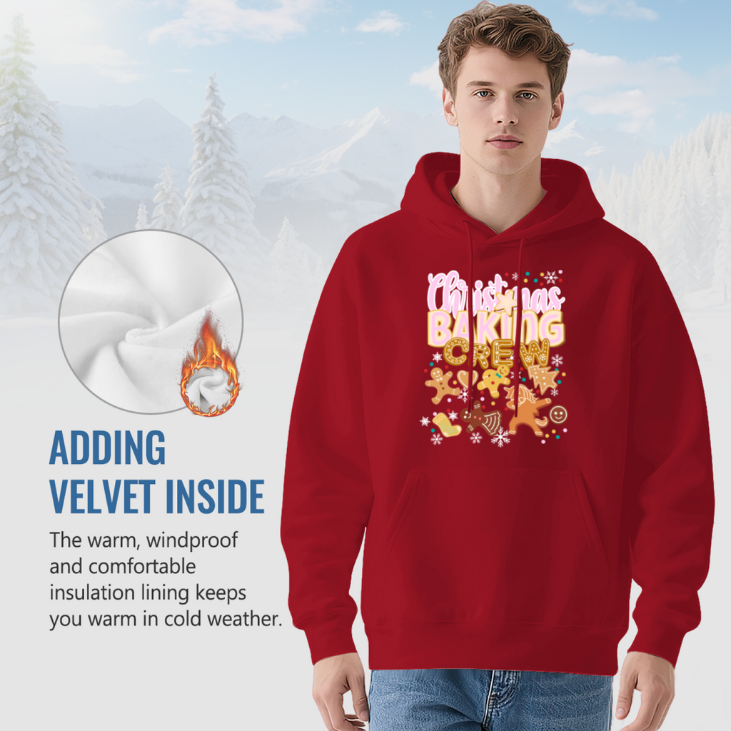 Christmas Baking Crew Hoodie - Holiday Kitchen Graphic Sweatshirt for Bakers