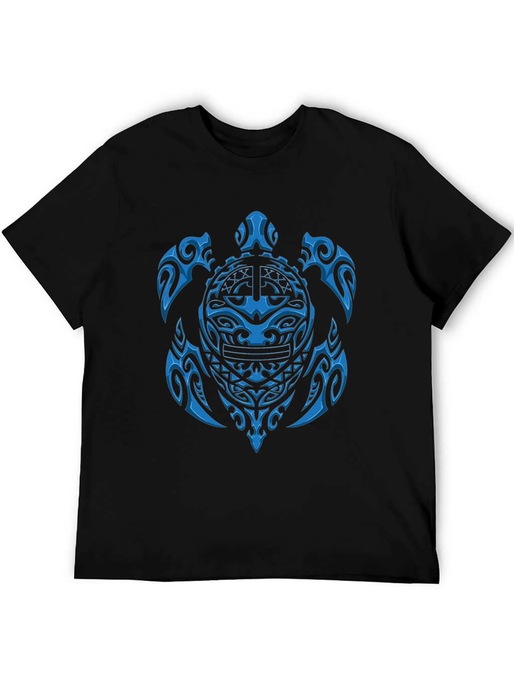 Tribal Turtle Graphic Tee - Black Casual Shirt