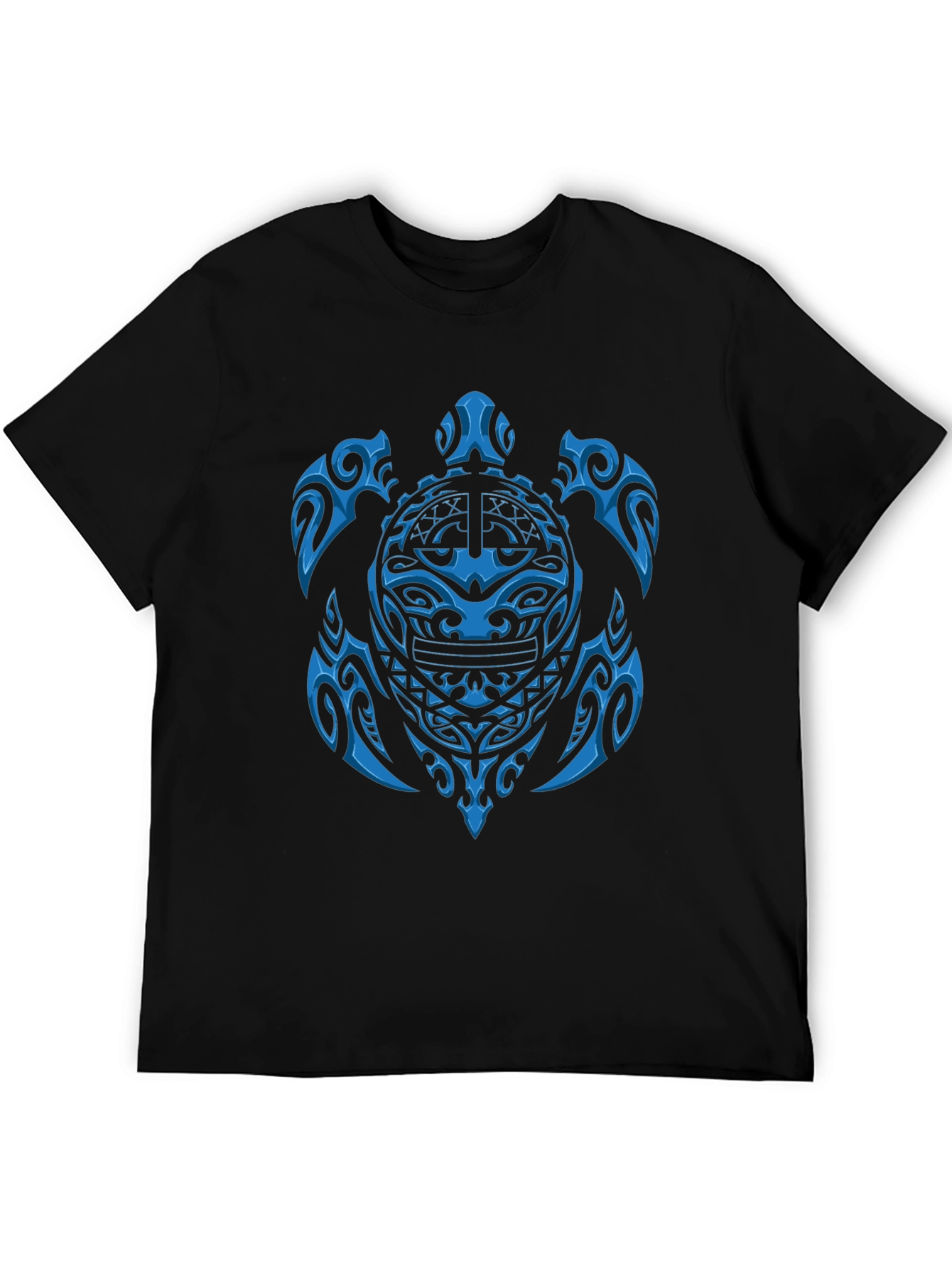 Tribal Turtle Graphic Tee - Black Casual Shirt