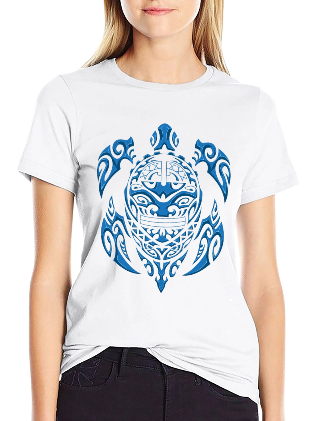 Tribal Turtle Graphic Tee - Black Casual Shirt