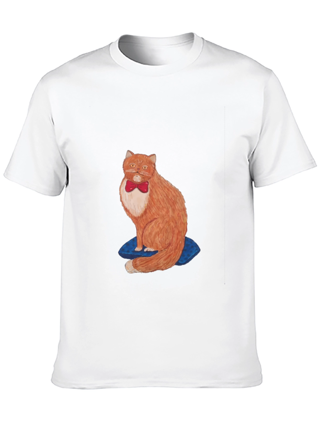 Cat with Bowtie Black T-Shirt
