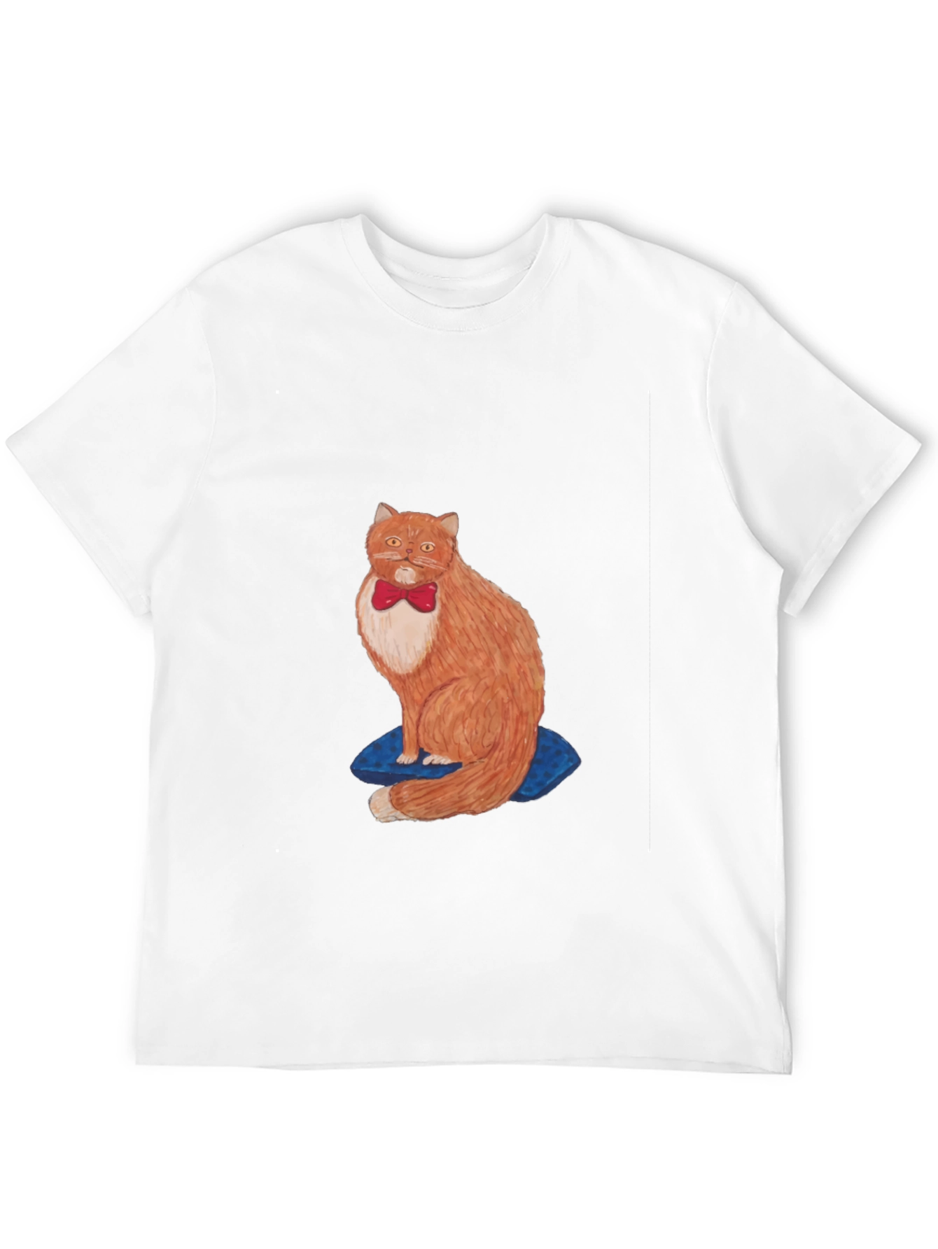 Cat with Bowtie Black T-Shirt
