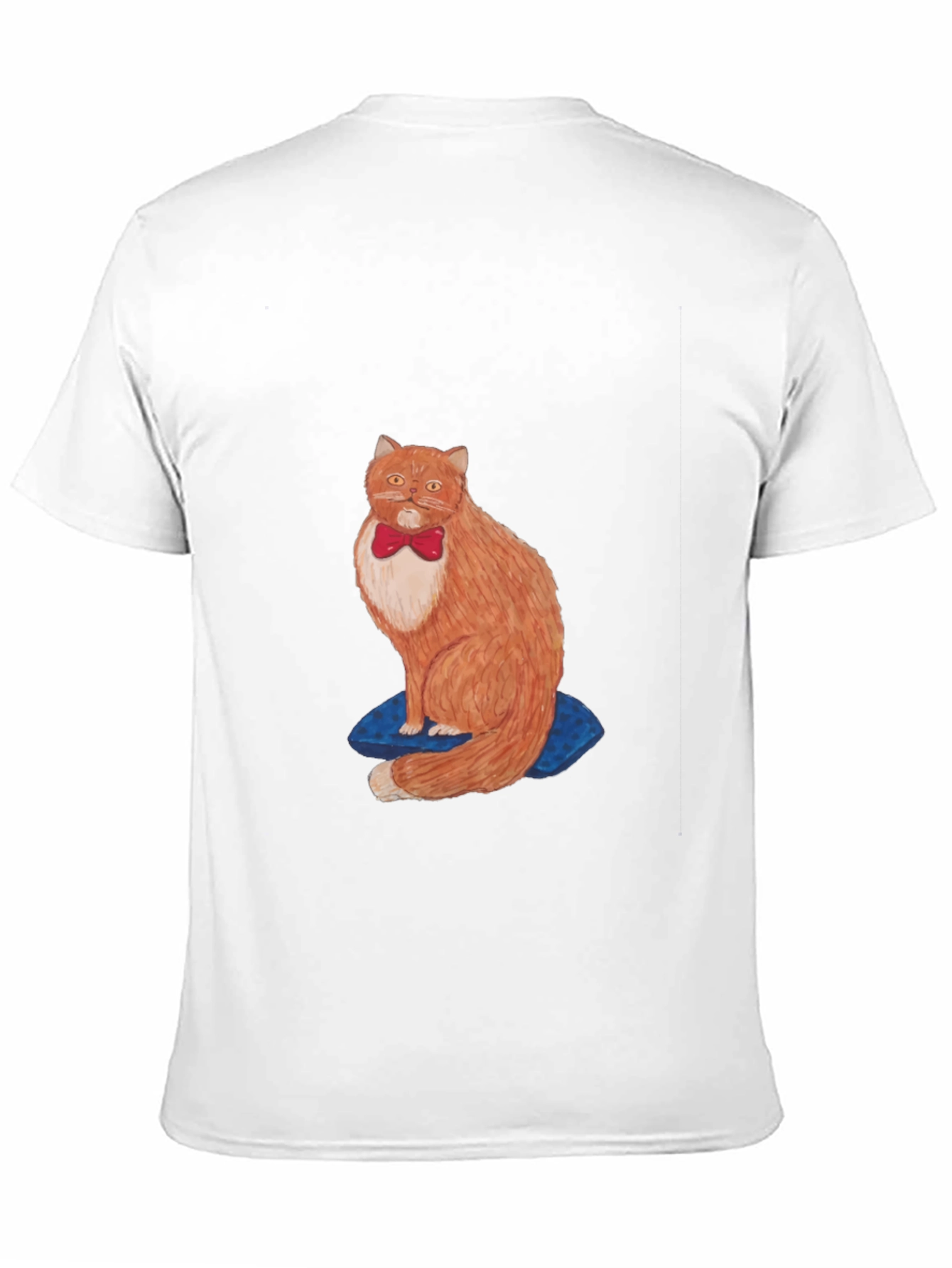 Cat with Bowtie Black T-Shirt