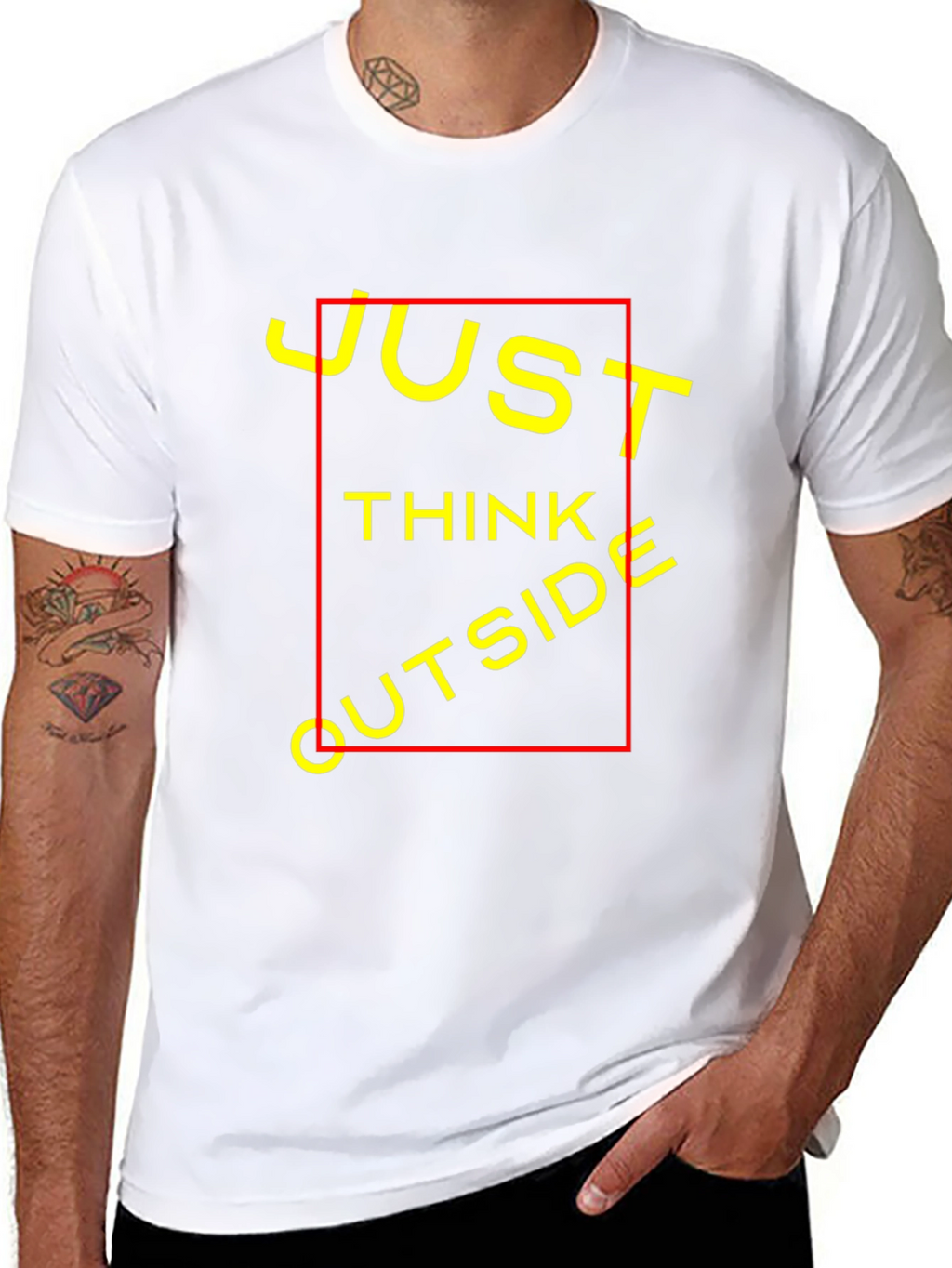 Just Think Outside T-Shirt - Black Crew Neck