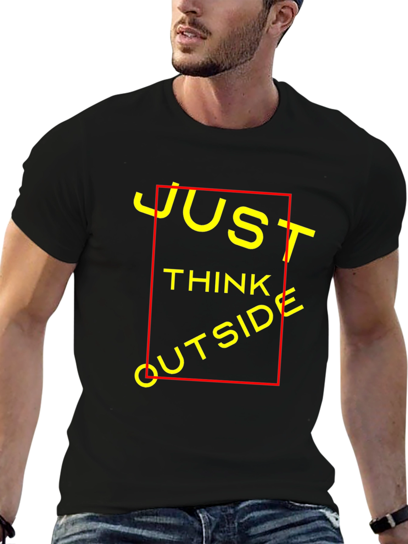Just Think Outside T-Shirt - Black Crew Neck
