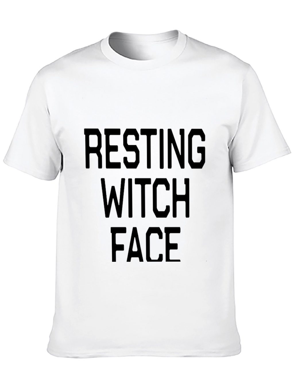 Resting Witch Face Graphic T-Shirt - Black