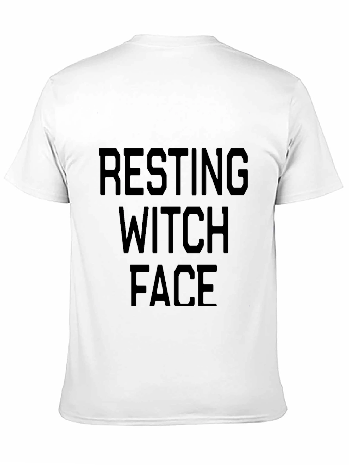 Resting Witch Face Graphic T-Shirt - Black