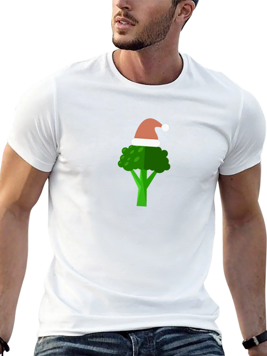 Festive Broccoli T-Shirt - Holiday Humor Tee