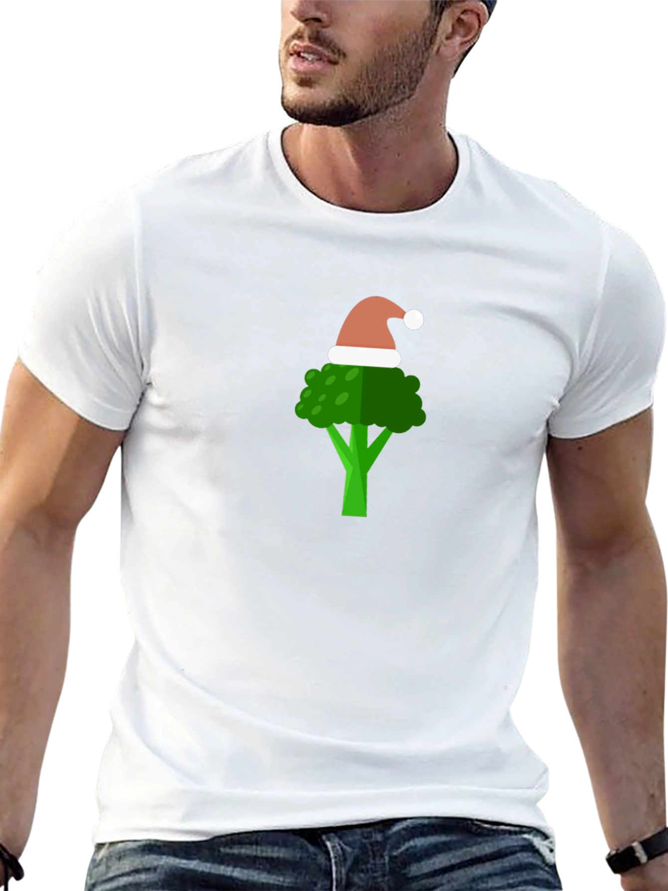 Festive Broccoli T-Shirt - Holiday Humor Tee