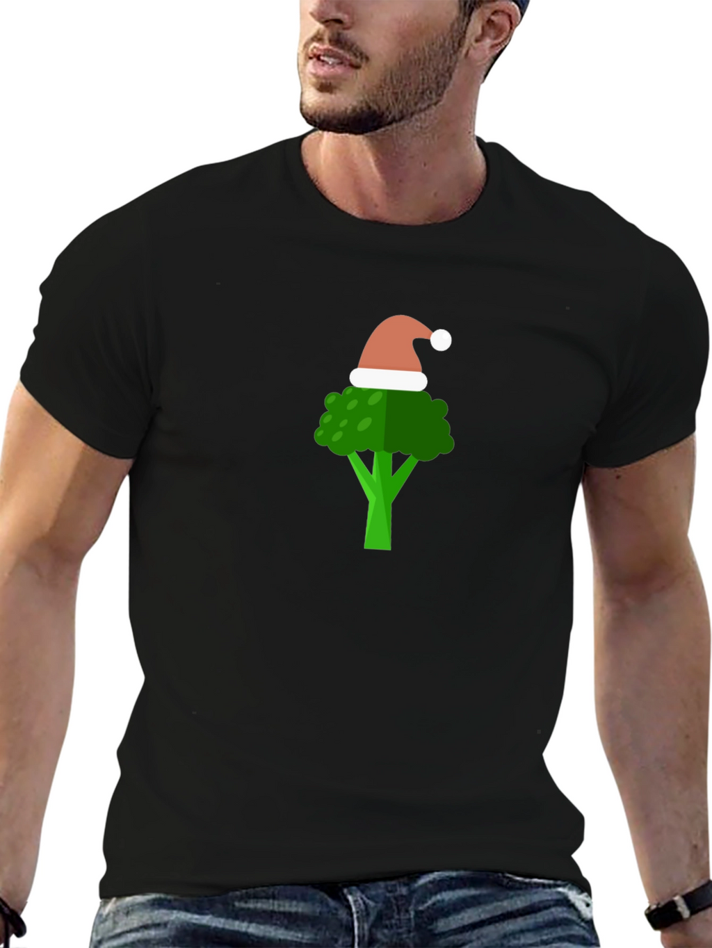 Festive Broccoli T-Shirt - Holiday Humor Tee