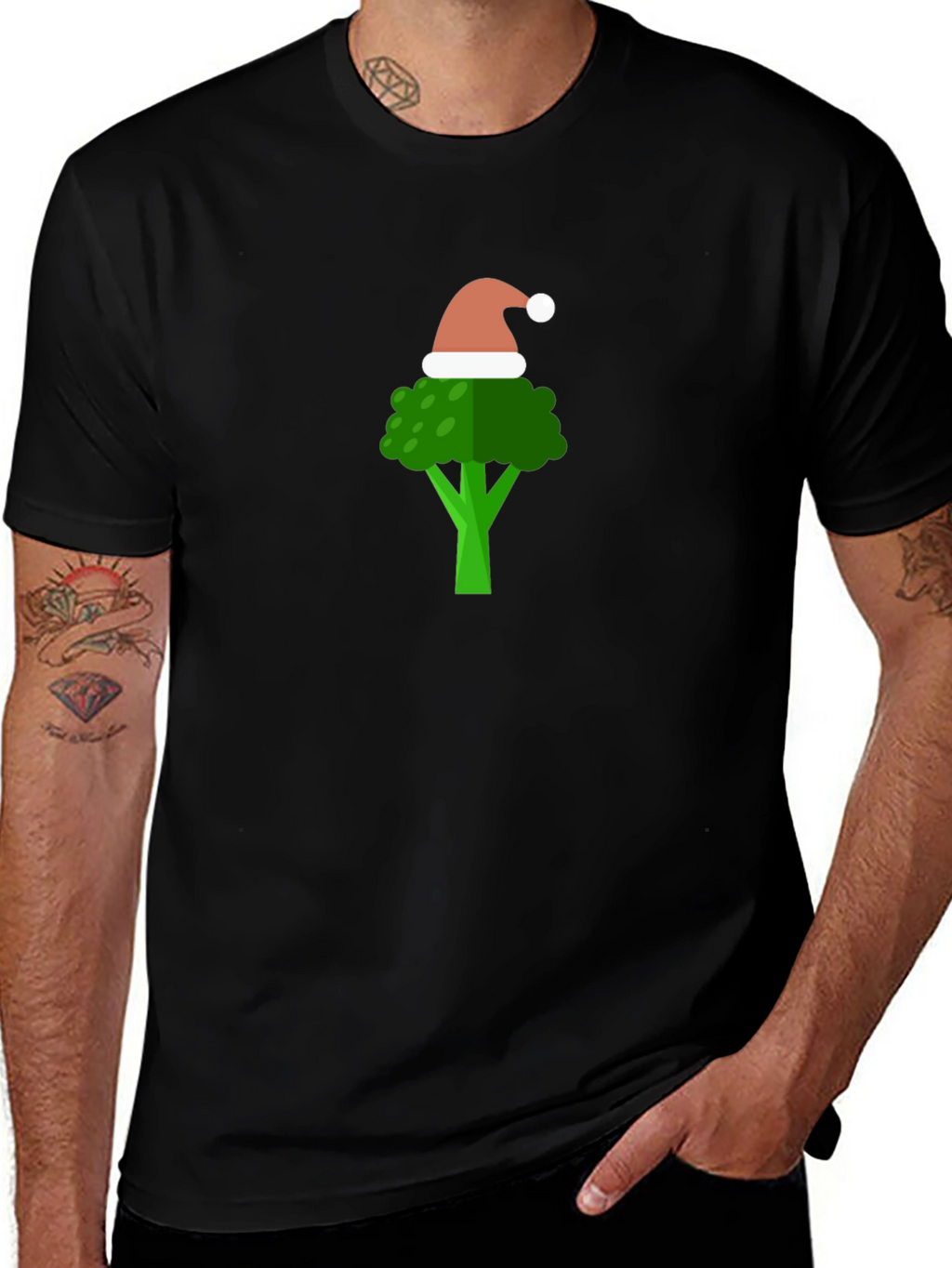Festive Broccoli T-Shirt - Holiday Humor Tee