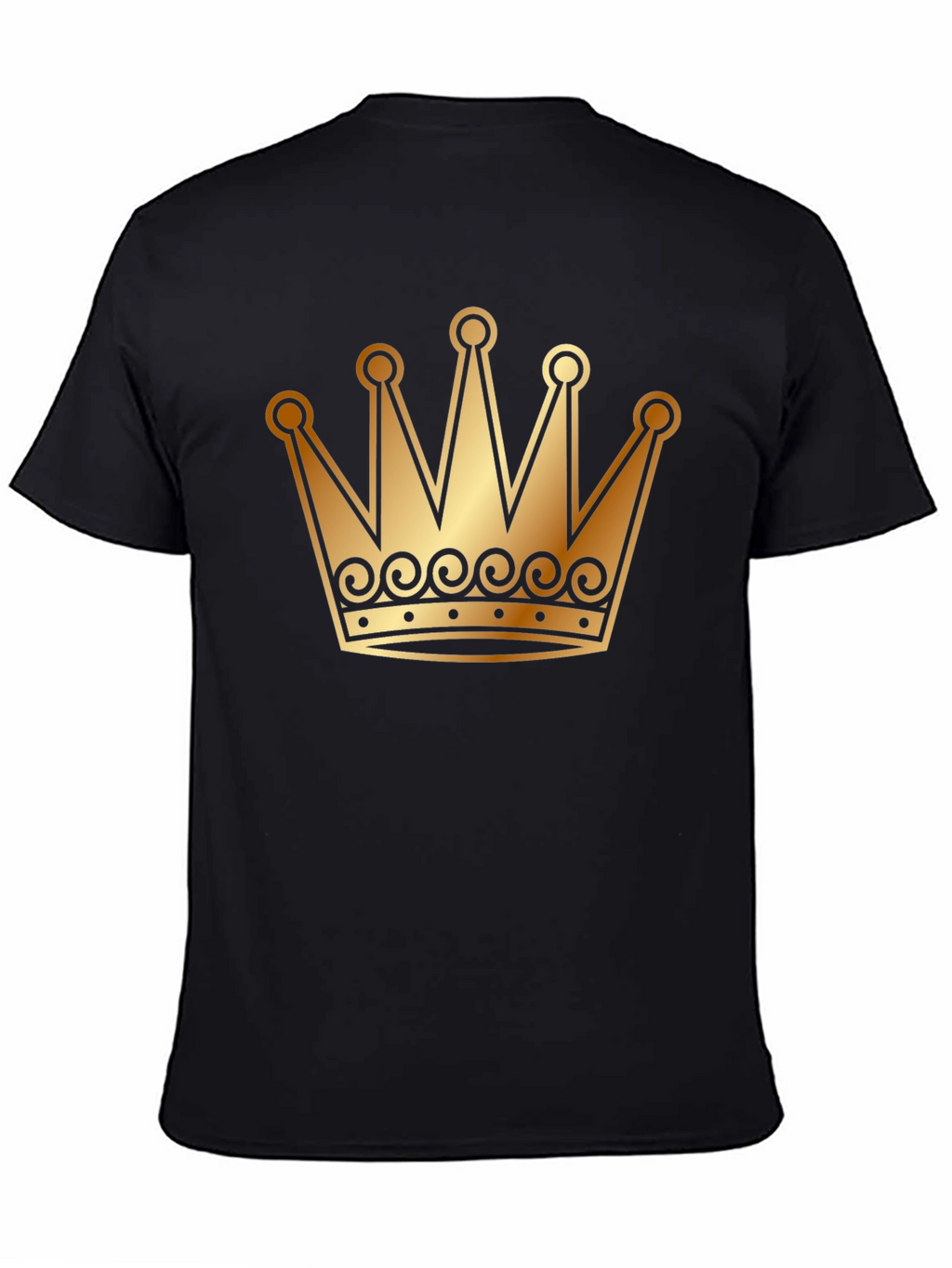 Golden Crown Graphic T-Shirt - Black Tee